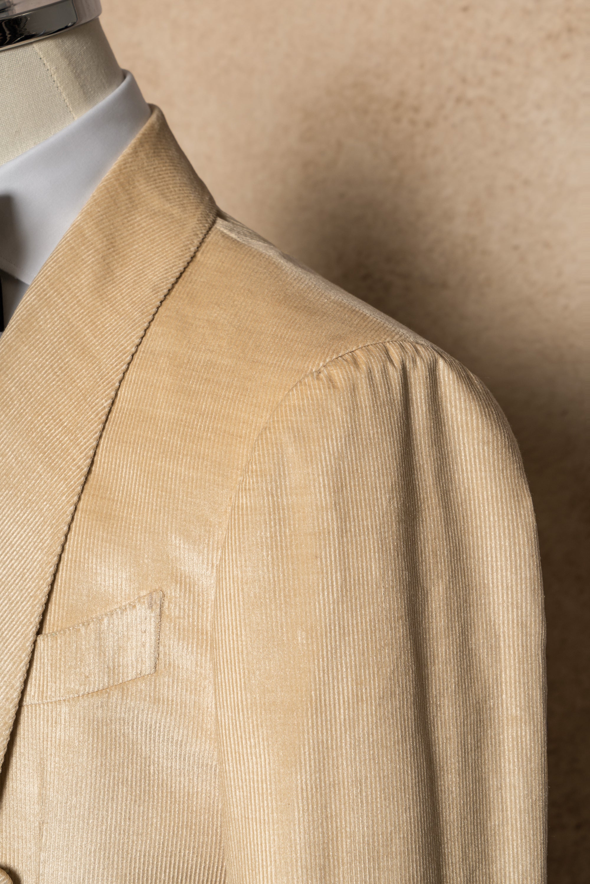 Gold Brown Corduroy Shawl Lapel Dinner Jacket #136