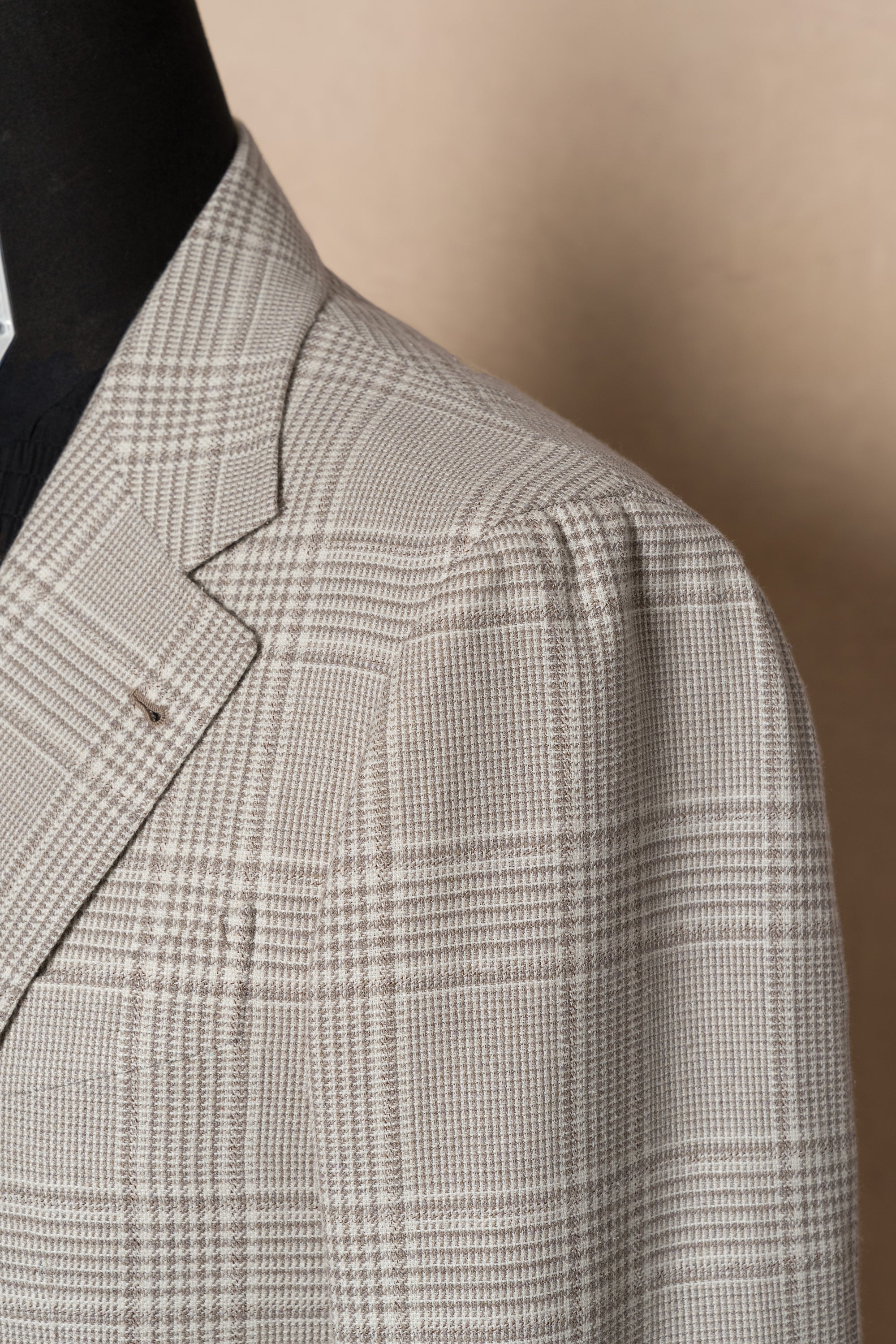 MTO Beige Glen Check Jacket #261