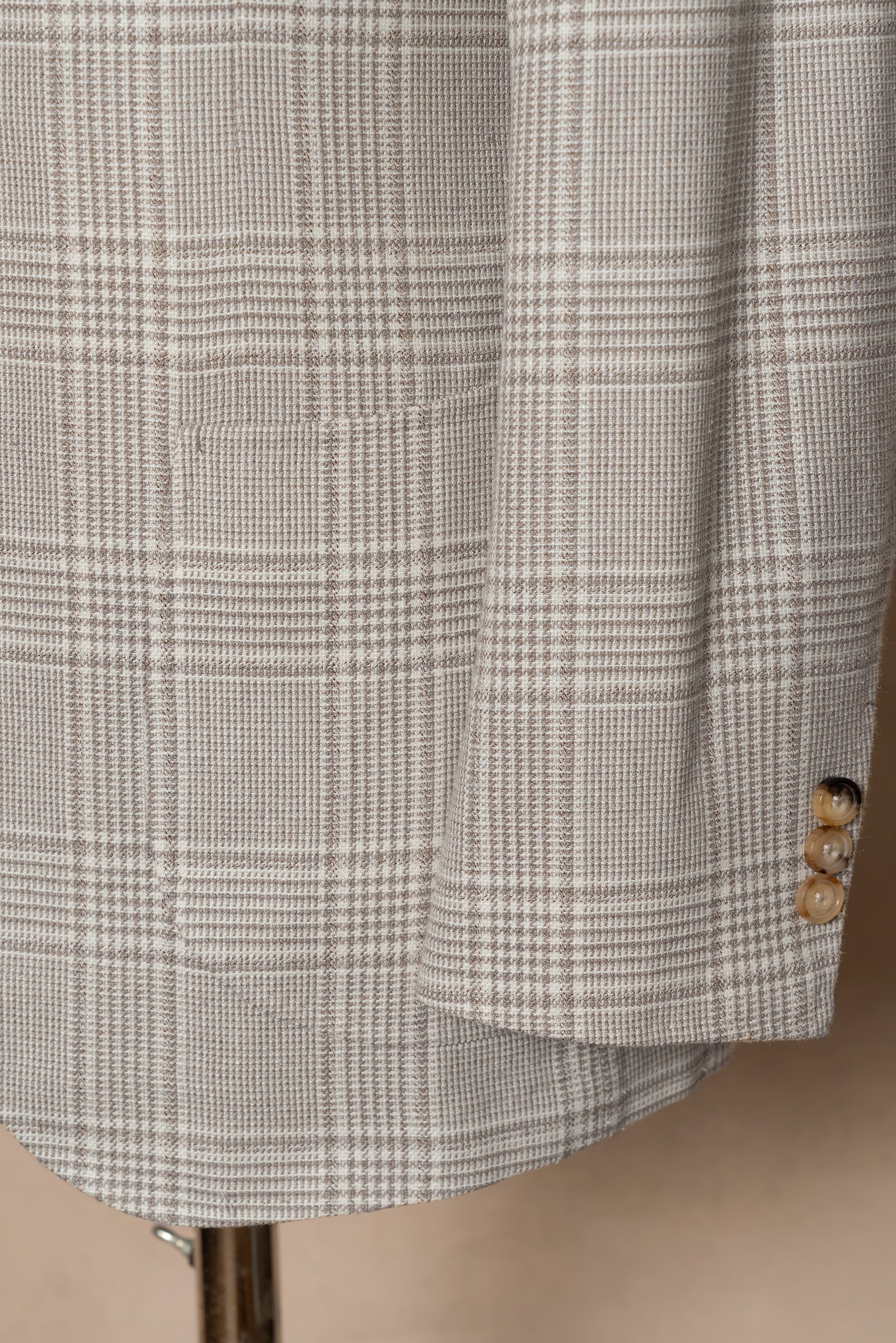 MTO Beige Glen Check Jacket #261