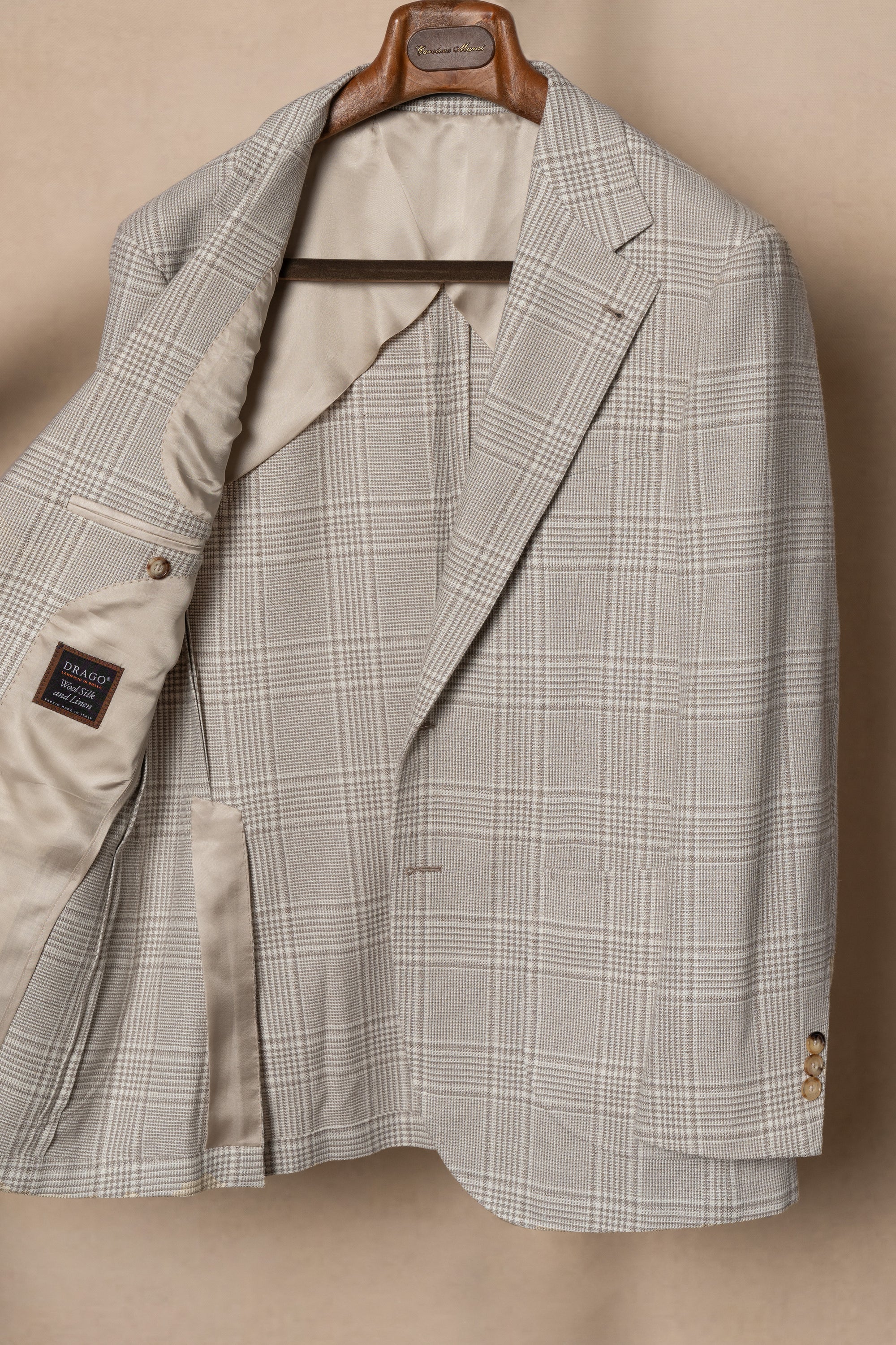 MTO Beige Glen Check Jacket #261