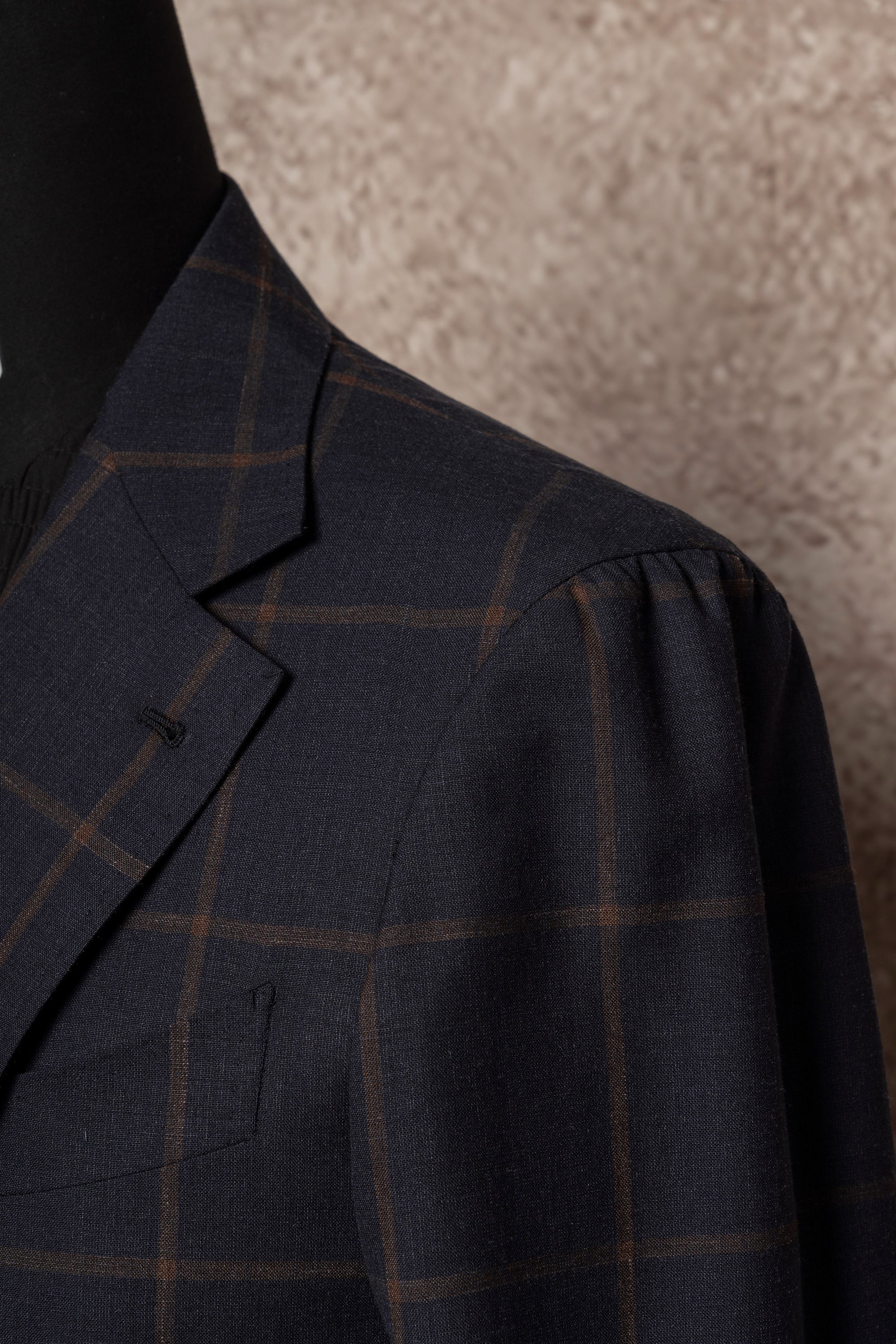 Navy Brown Windowpane Jacket #38