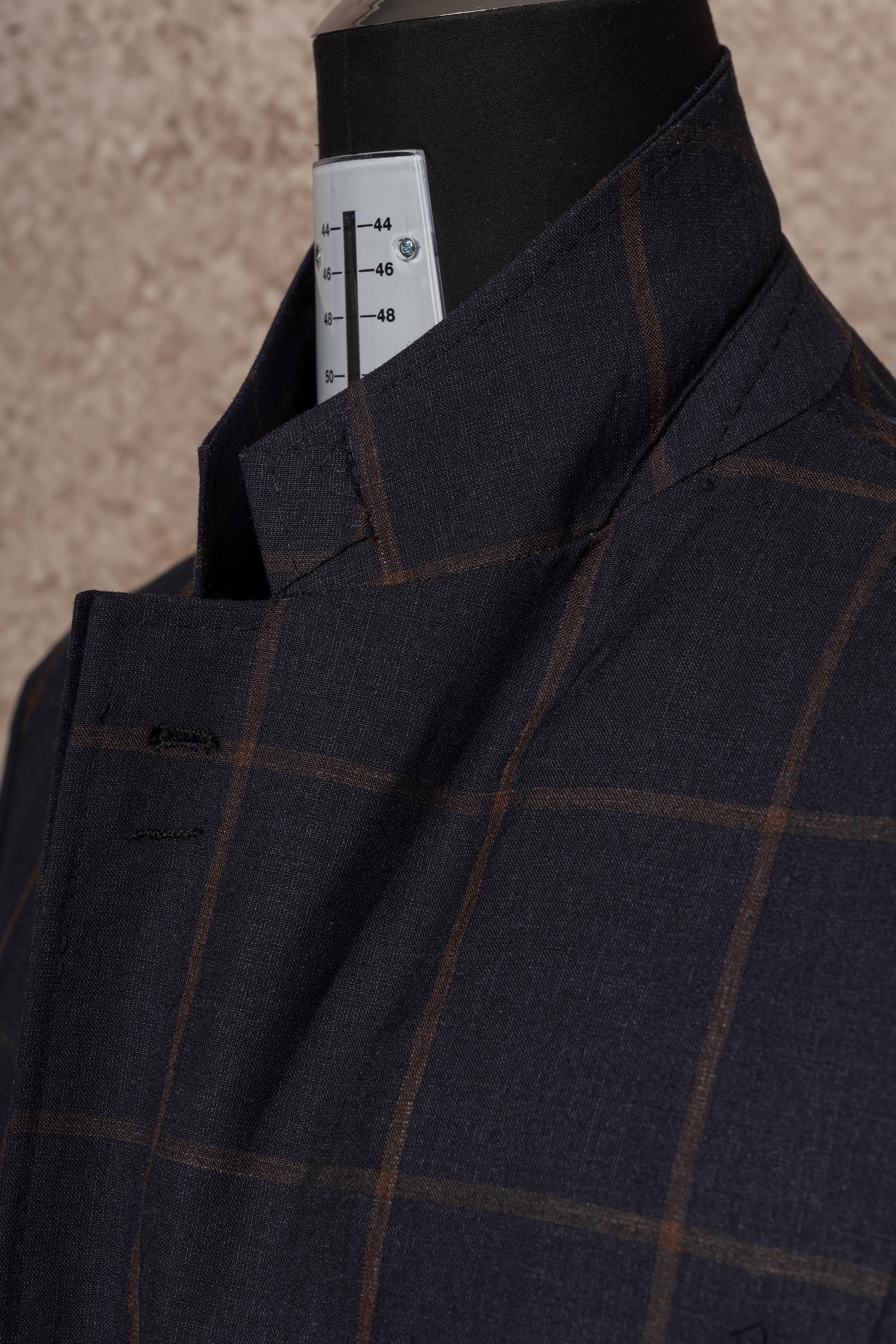 Navy Brown Windowpane Jacket #38