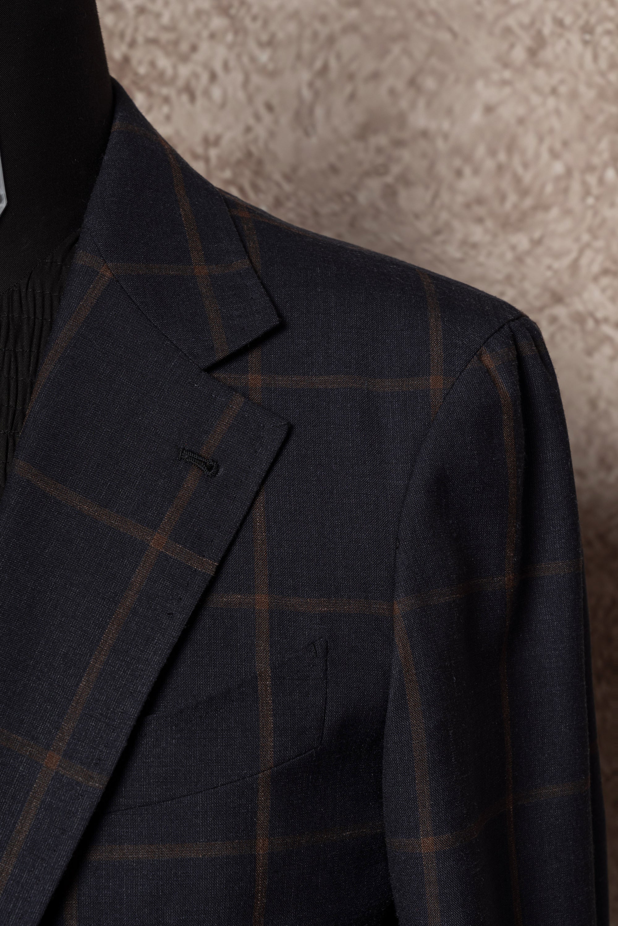 Navy Brown Windowpane Jacket #38