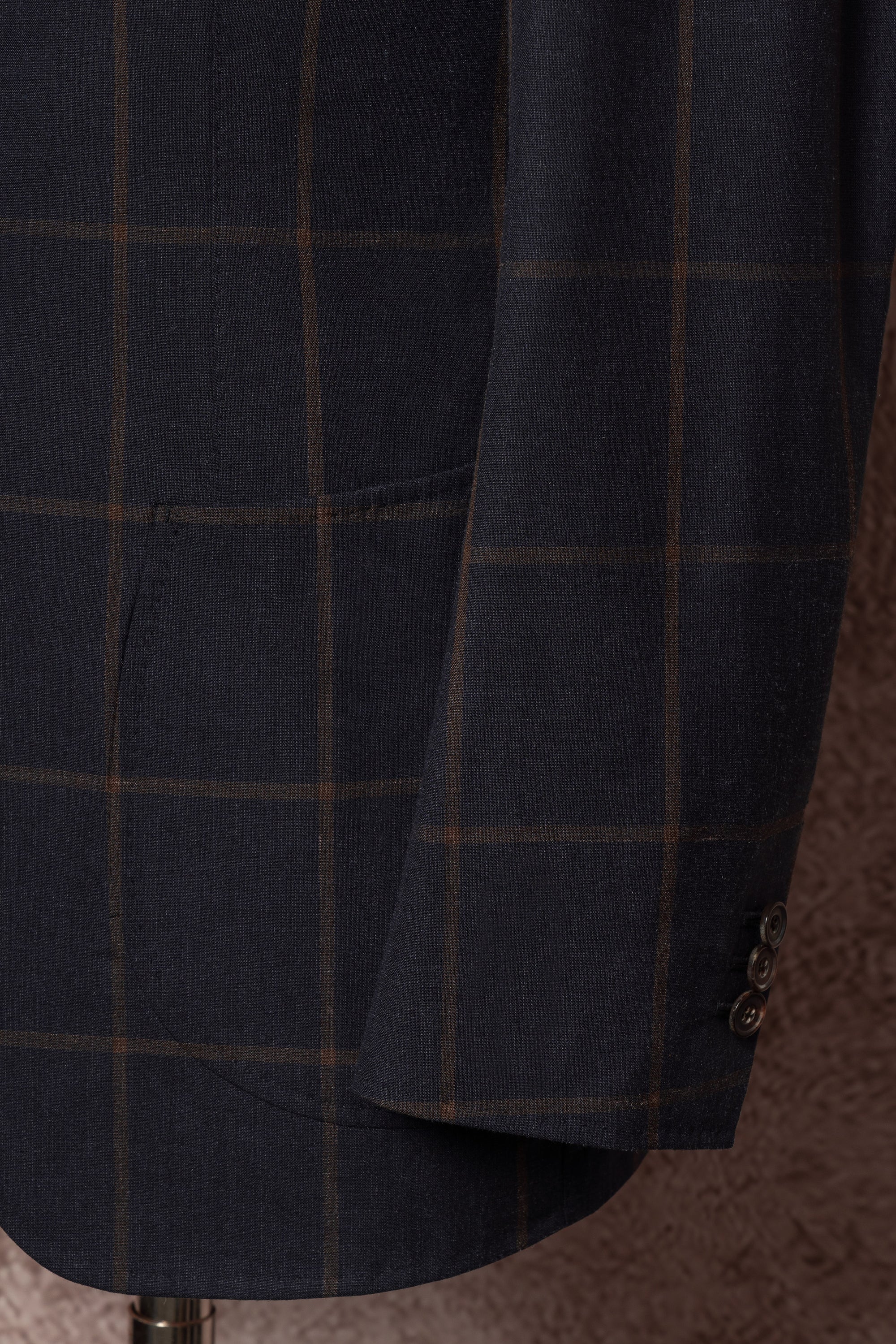 Navy Brown Windowpane Jacket #38