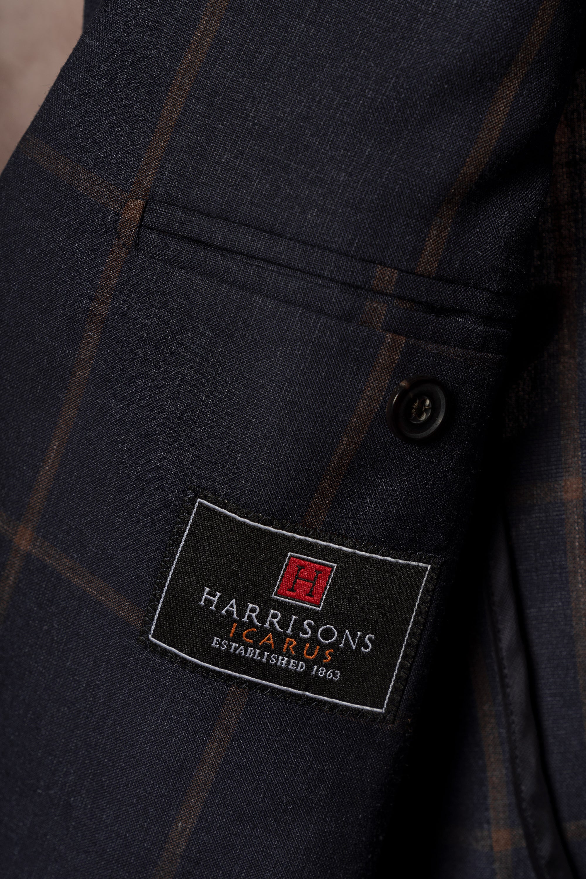 Navy Brown Windowpane Jacket #38