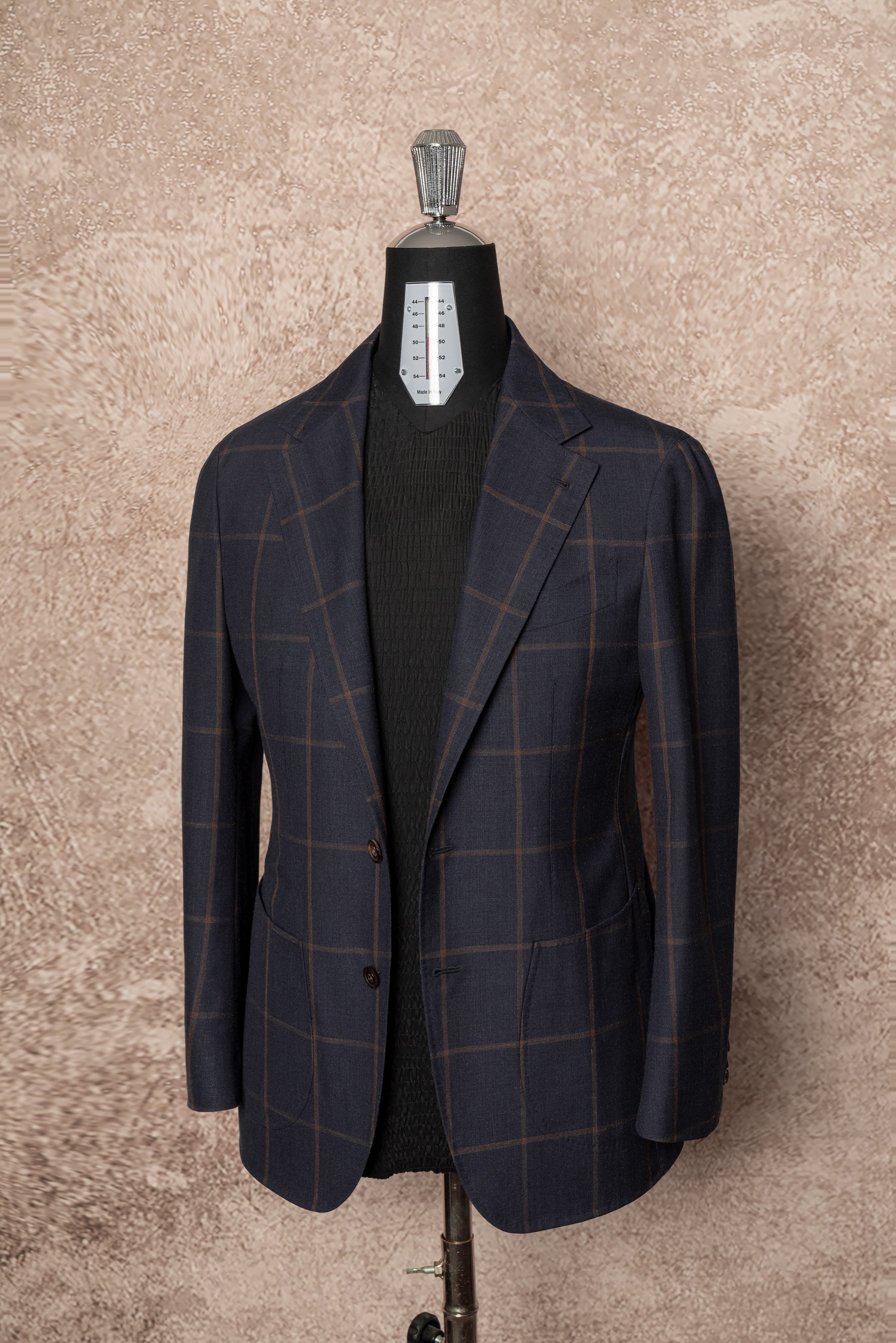 Navy Brown Windowpane Jacket #38