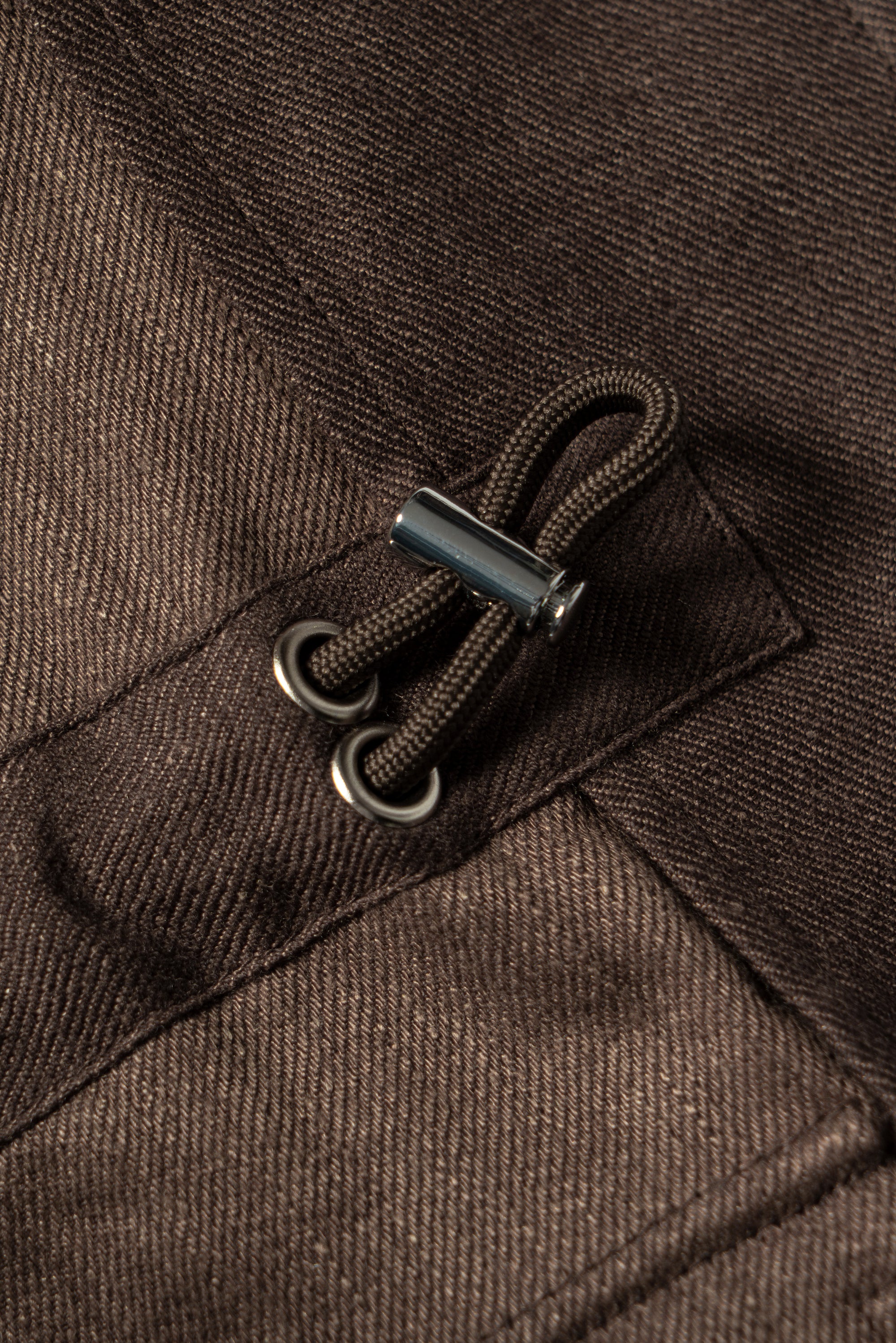 Brown Linen Wool Safari Jacket