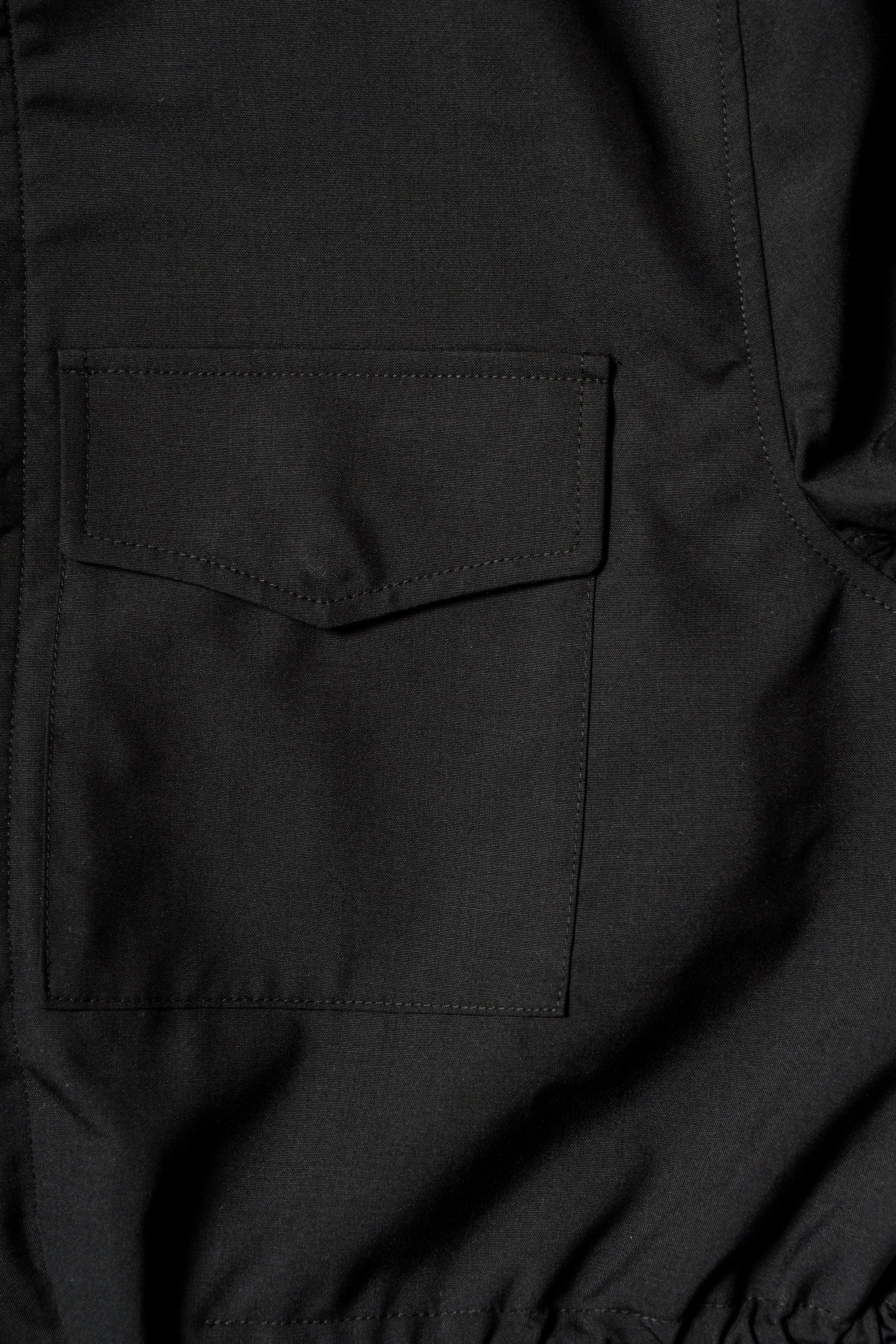Black Wool Silk M65 Jacket