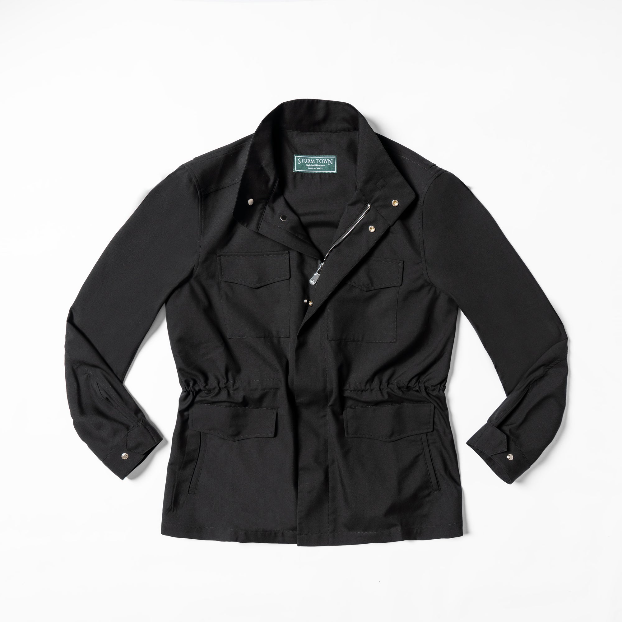 Black Wool Silk M65 Jacket