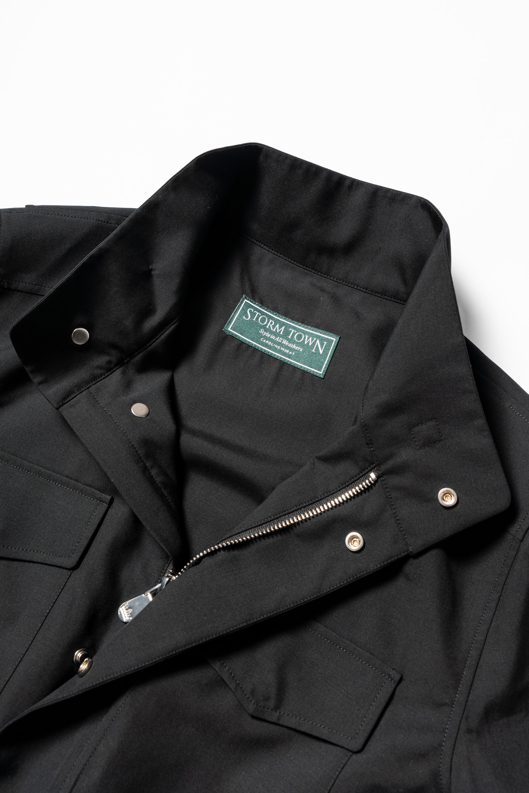 Black Wool Silk M65 Jacket