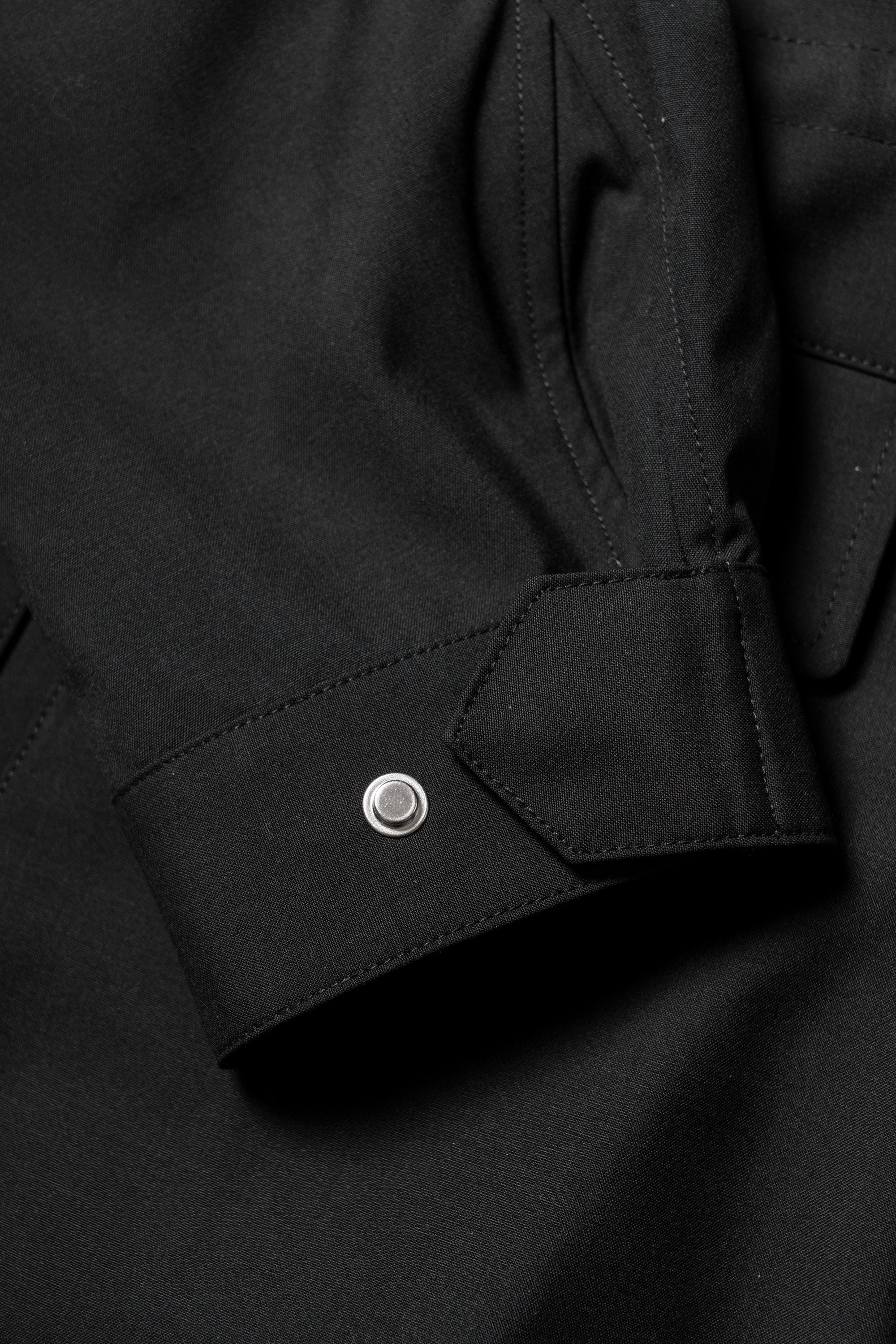 Black Wool Silk M65 Jacket
