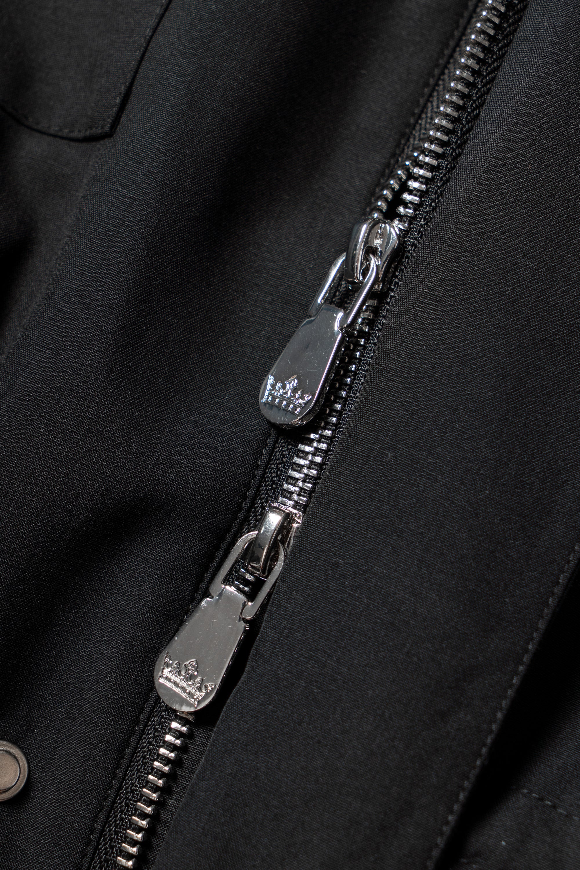 Black Wool Silk M65 Jacket