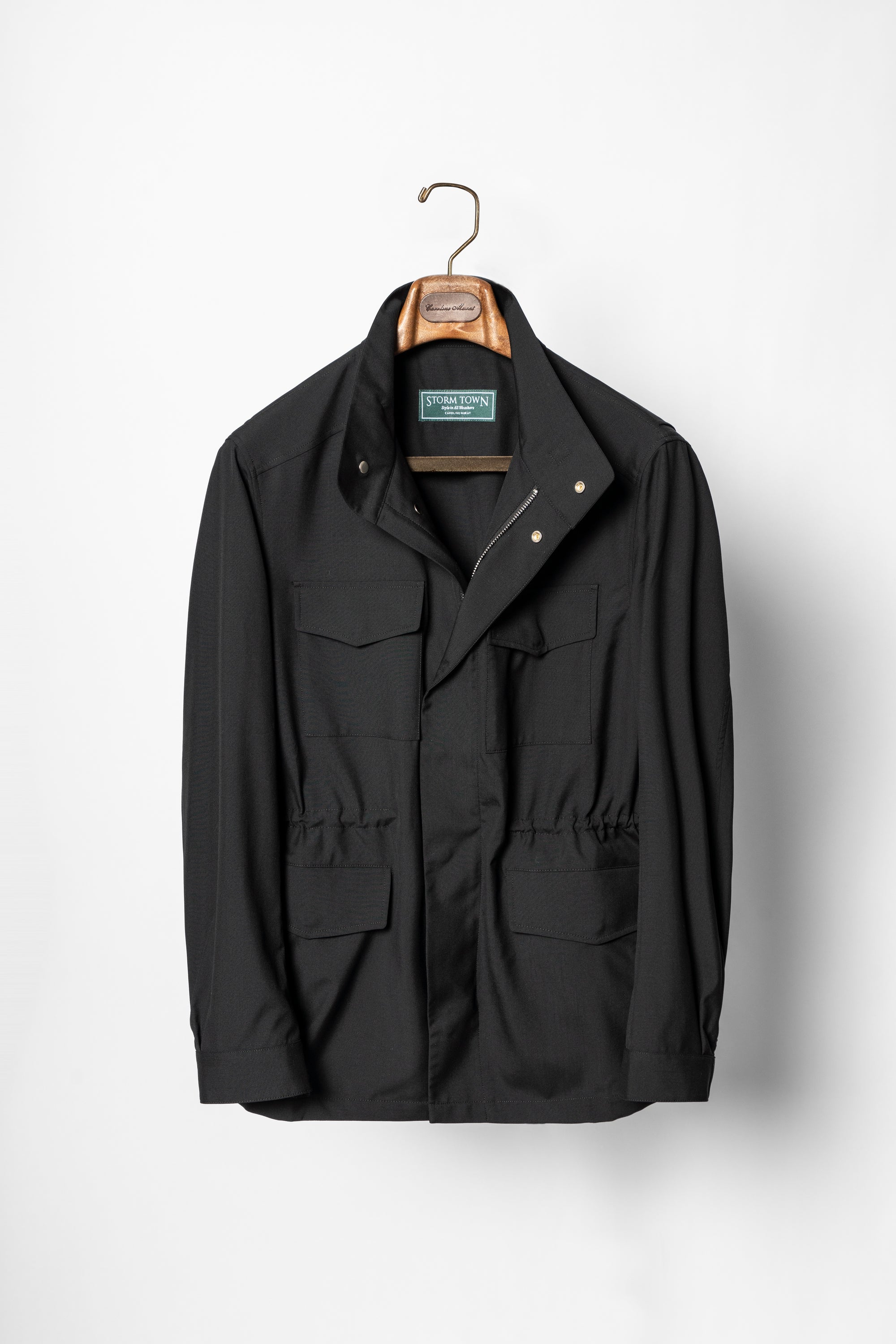 Black Wool Silk M65 Jacket