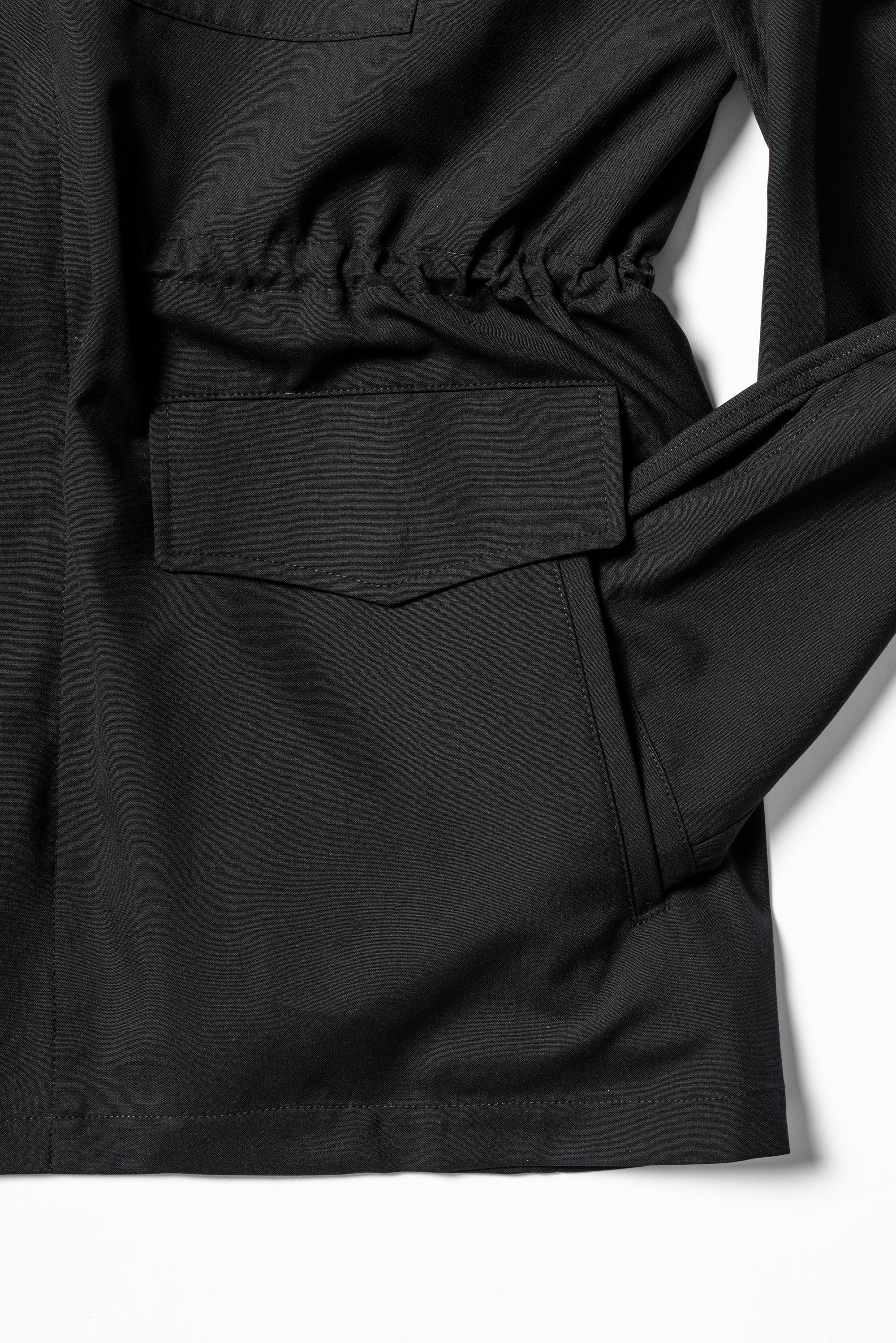 Black Wool Silk M65 Jacket