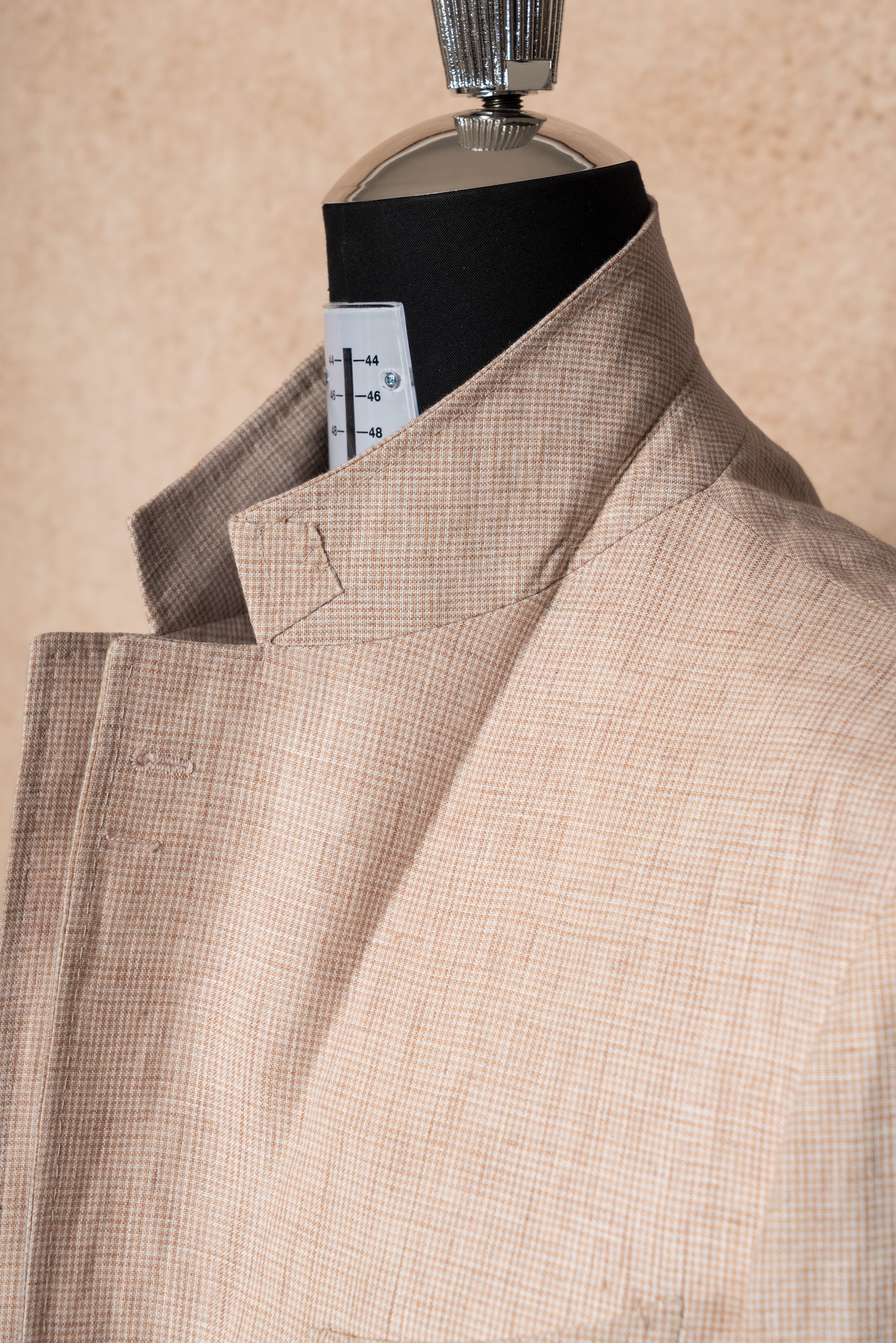 Tangerine Micro Houndstooth Linen Jacket #310