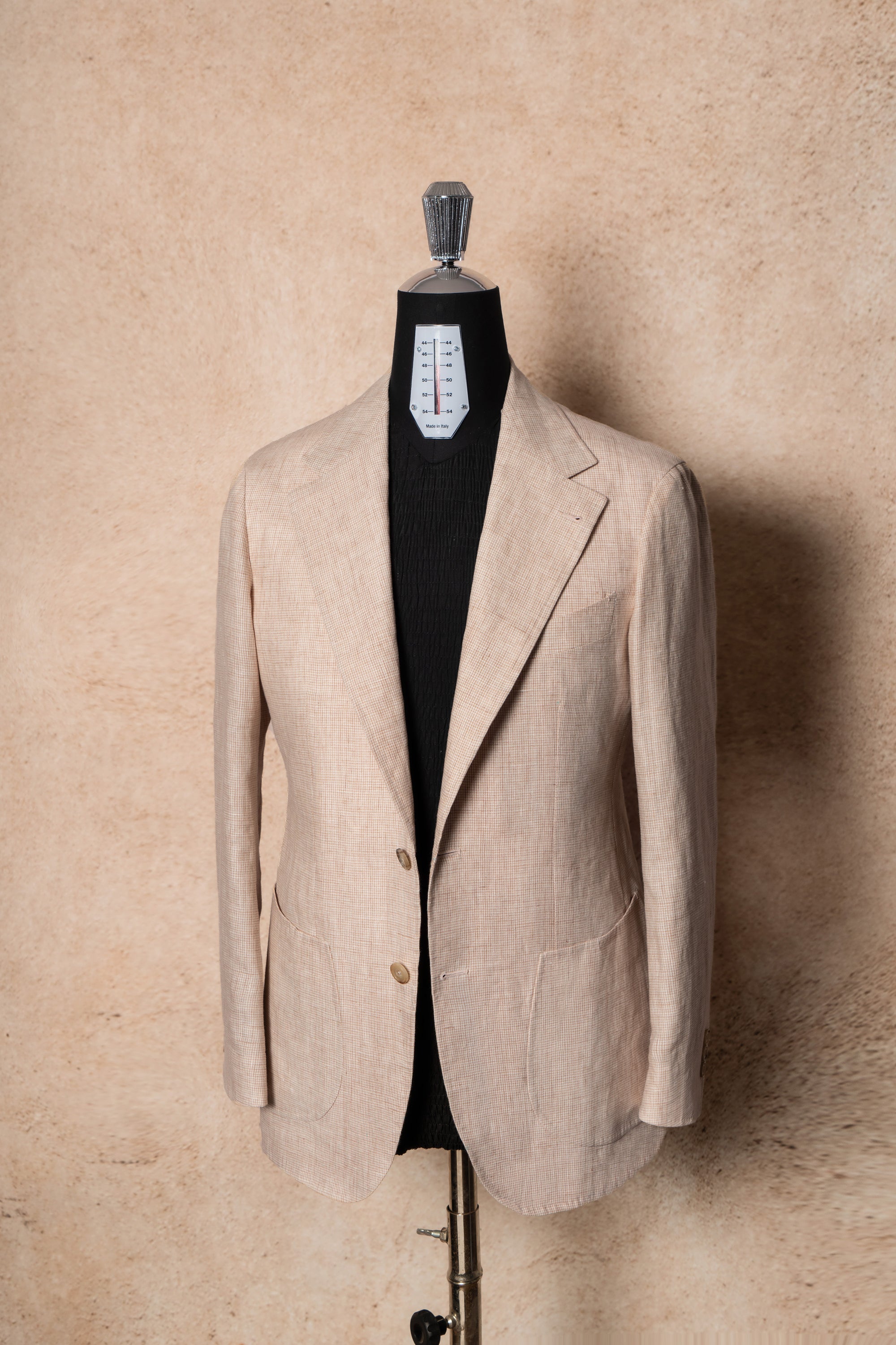 Tangerine Micro Houndstooth Linen Jacket #310