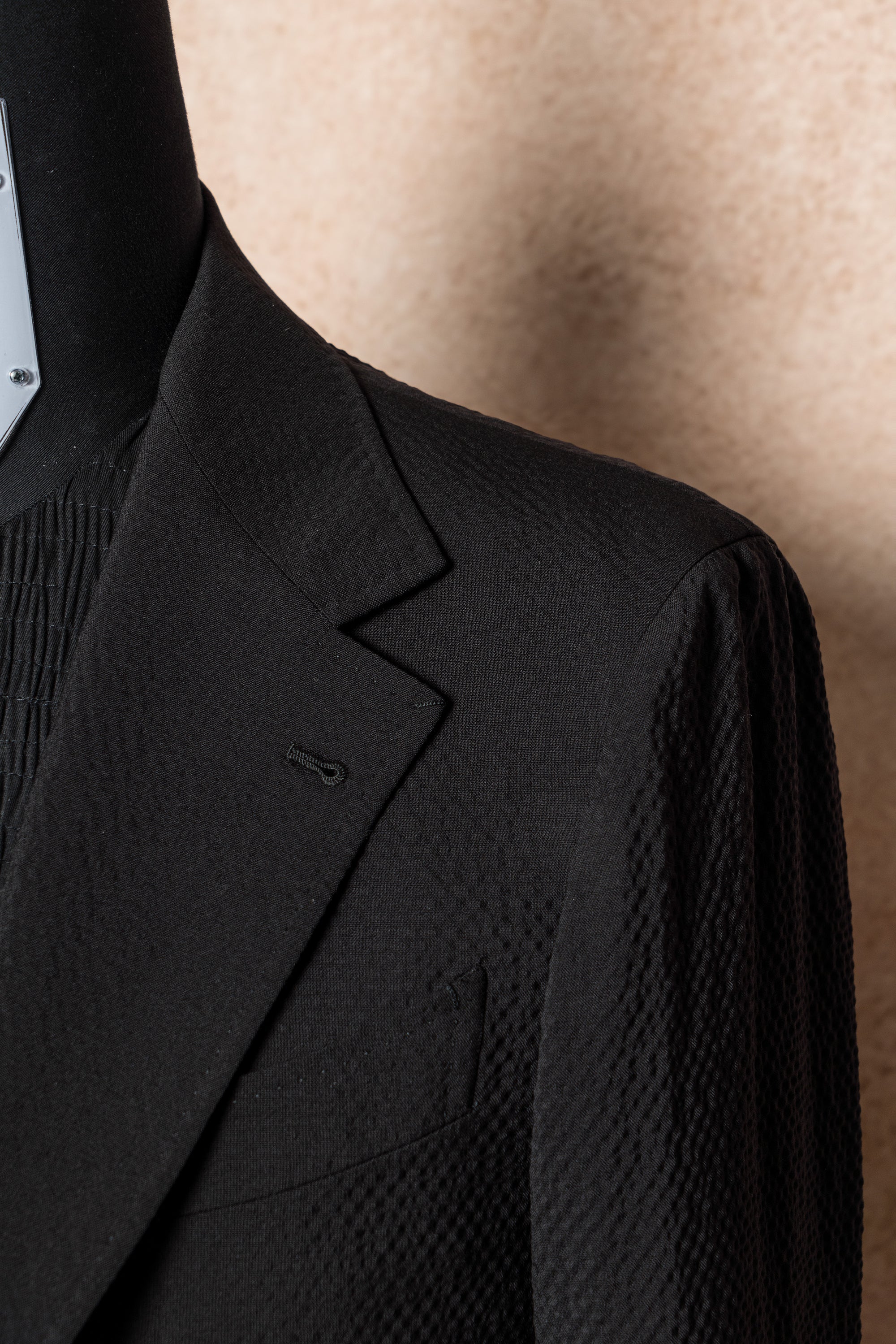 MTO Black Seersucker Jacket #317