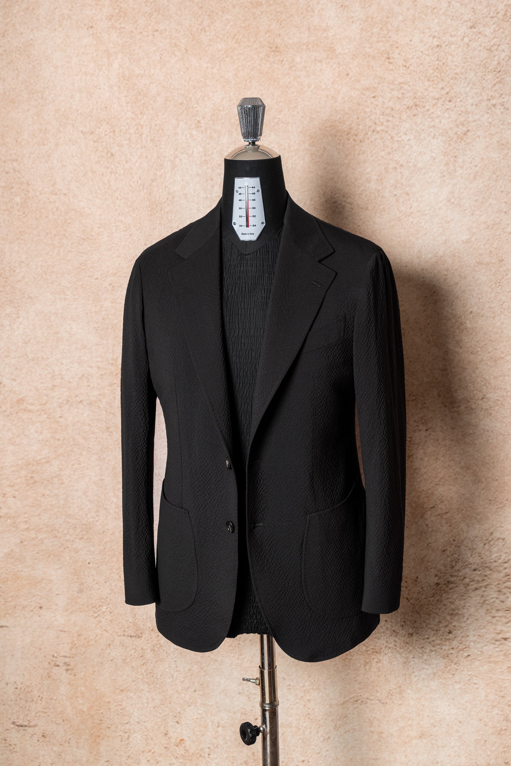 MTO Black Seersucker Jacket #317