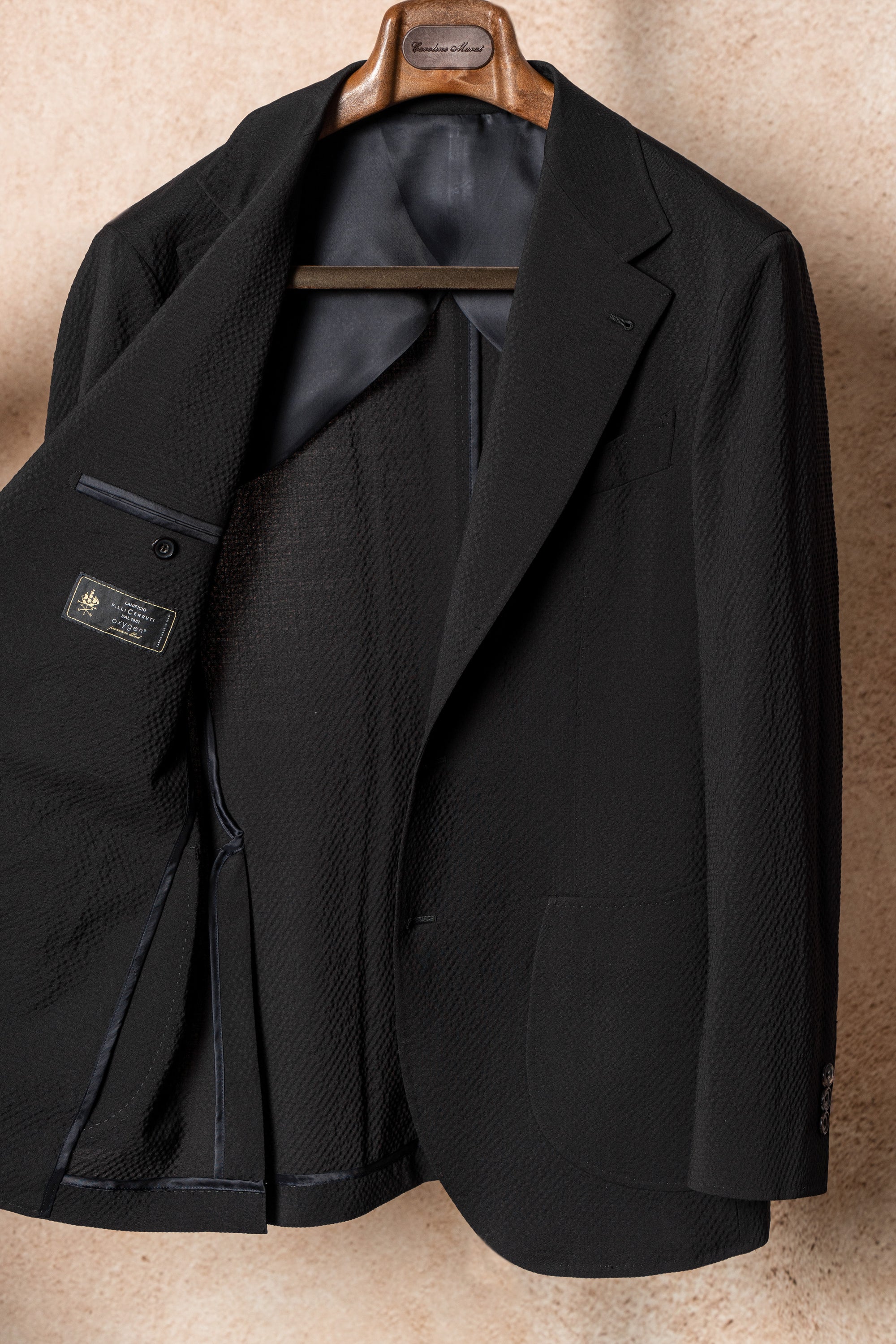MTO Black Seersucker Jacket #317