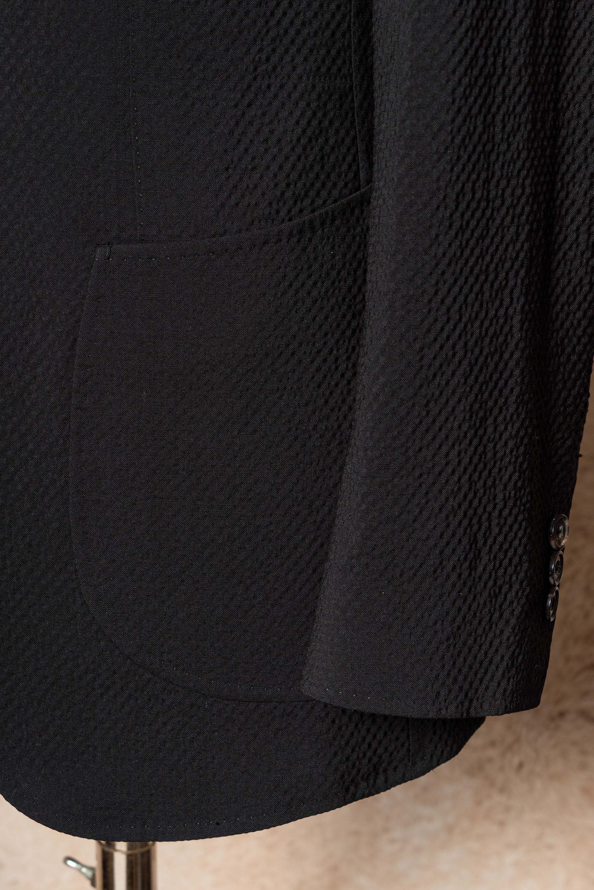 MTO Black Seersucker Jacket #317