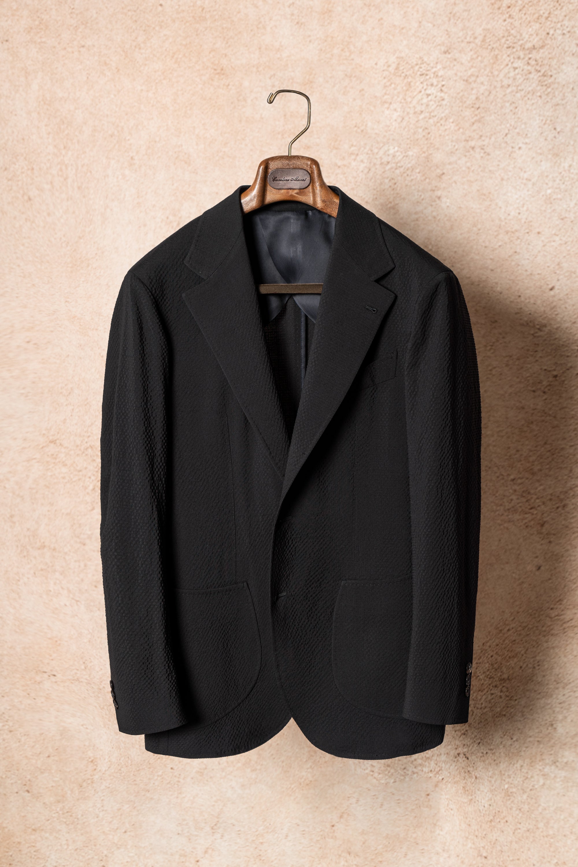 MTO Black Seersucker Jacket #317