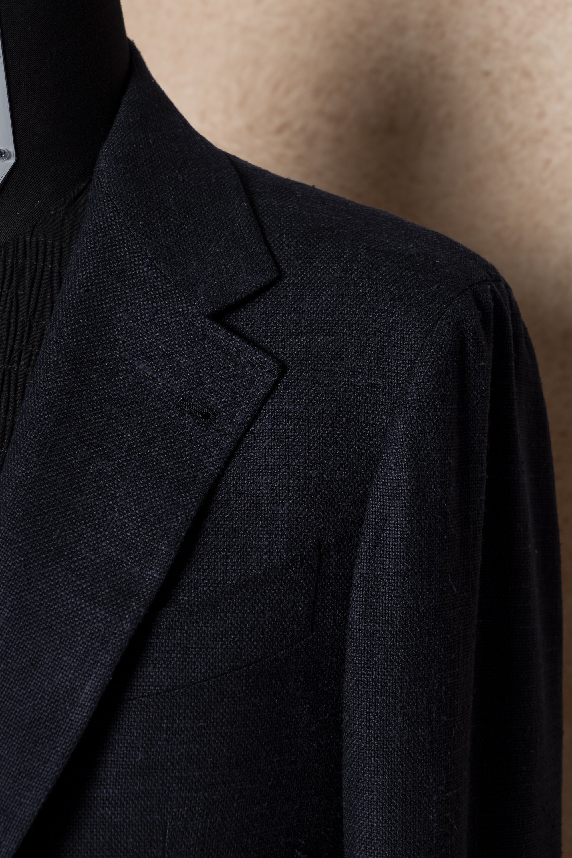 Indigo Wool Linen Silk Jacket #318