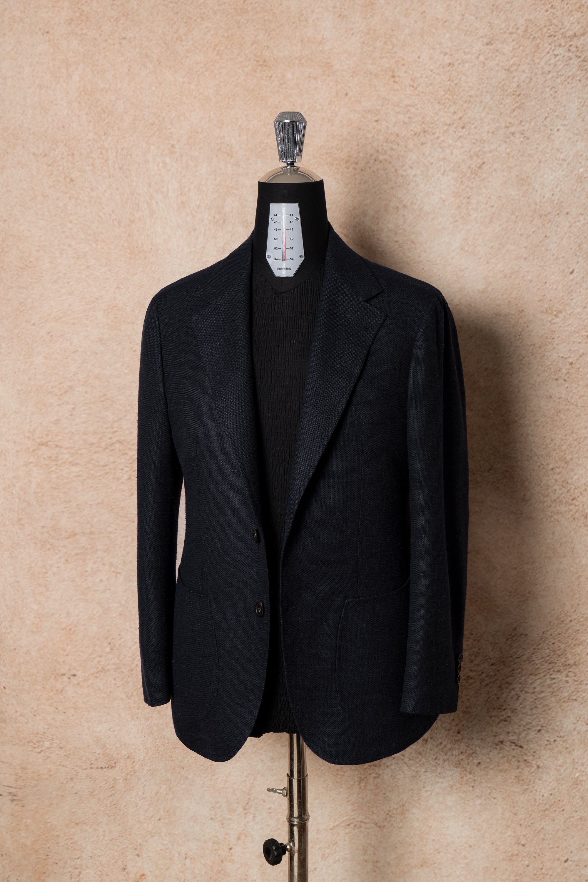 Indigo Wool Linen Silk Jacket #318
