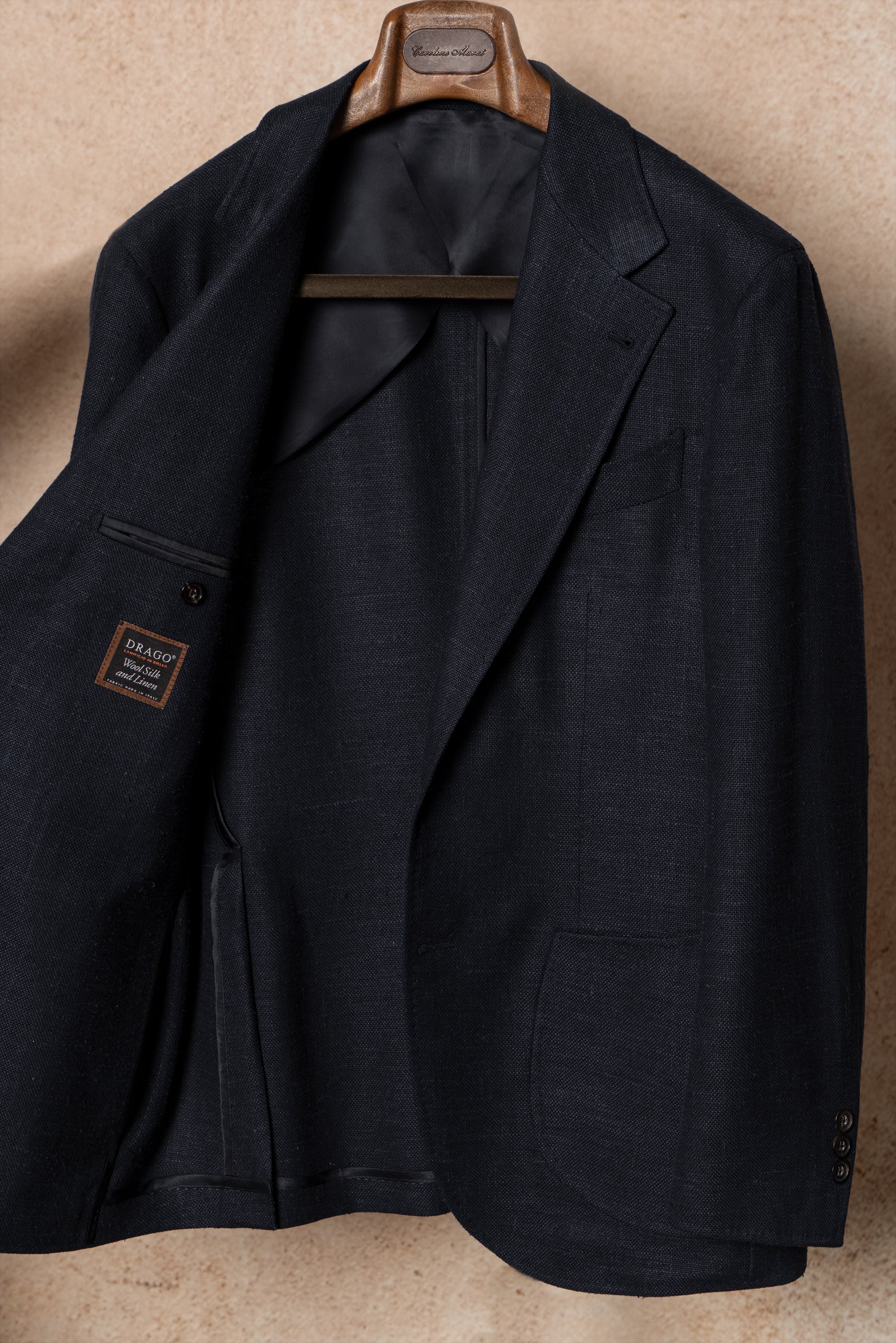 Indigo Wool Linen Silk Jacket #318
