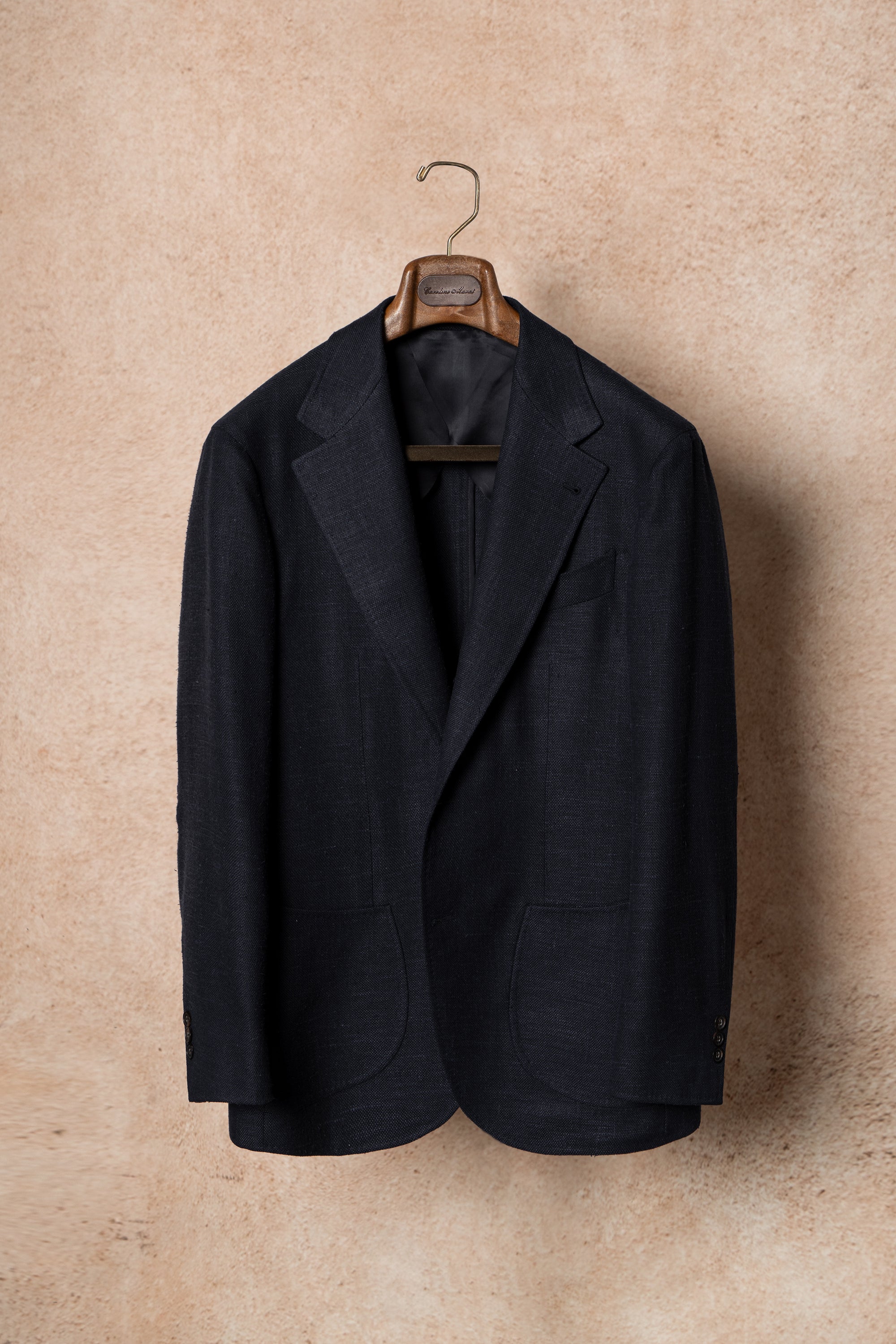 Indigo Wool Linen Silk Jacket #318