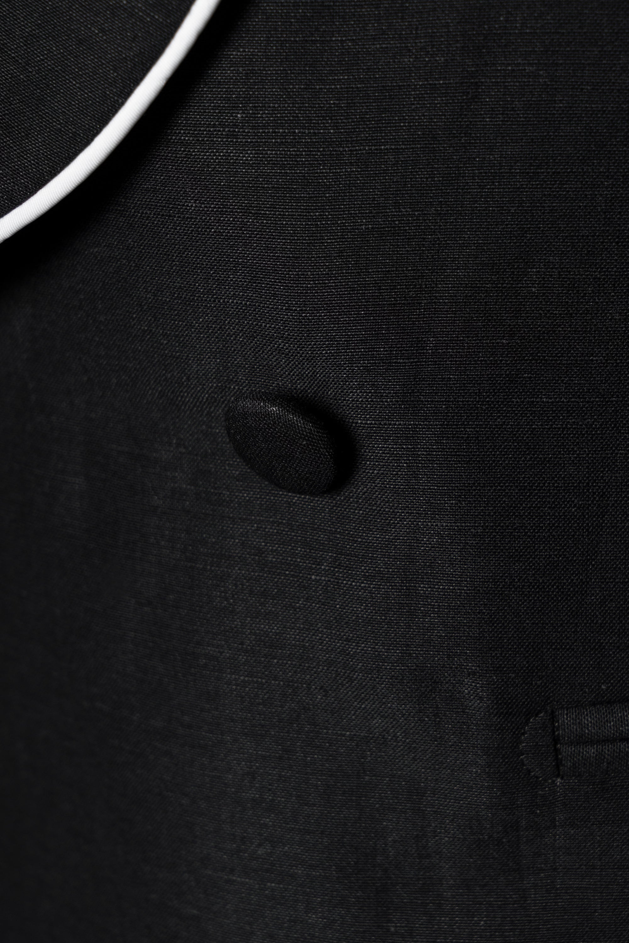 Midnight Linen Wool Shawl Lapel Dinner Jacket #297