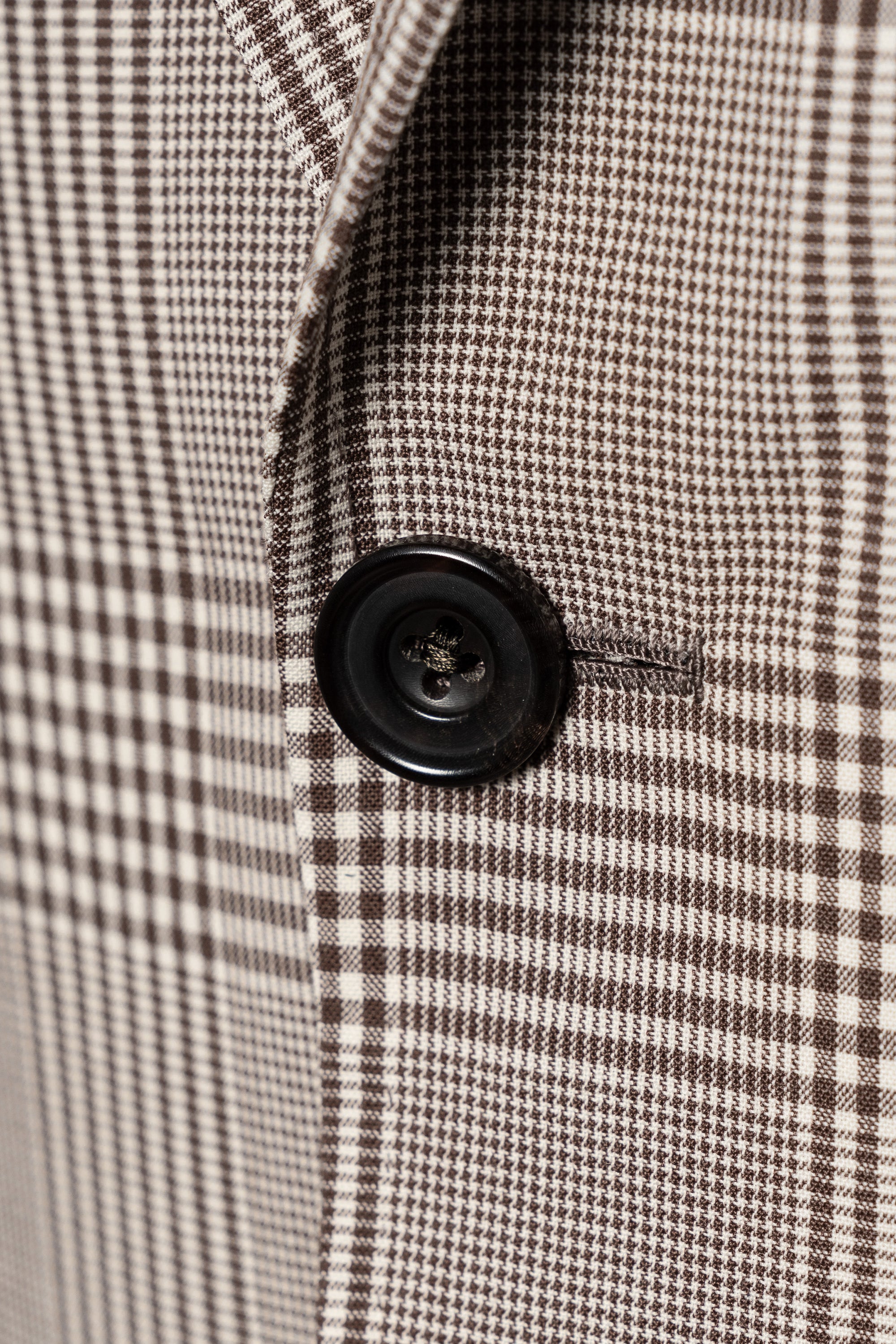 MTO Brown Glen Check Wool Seersucker Jacket #99
