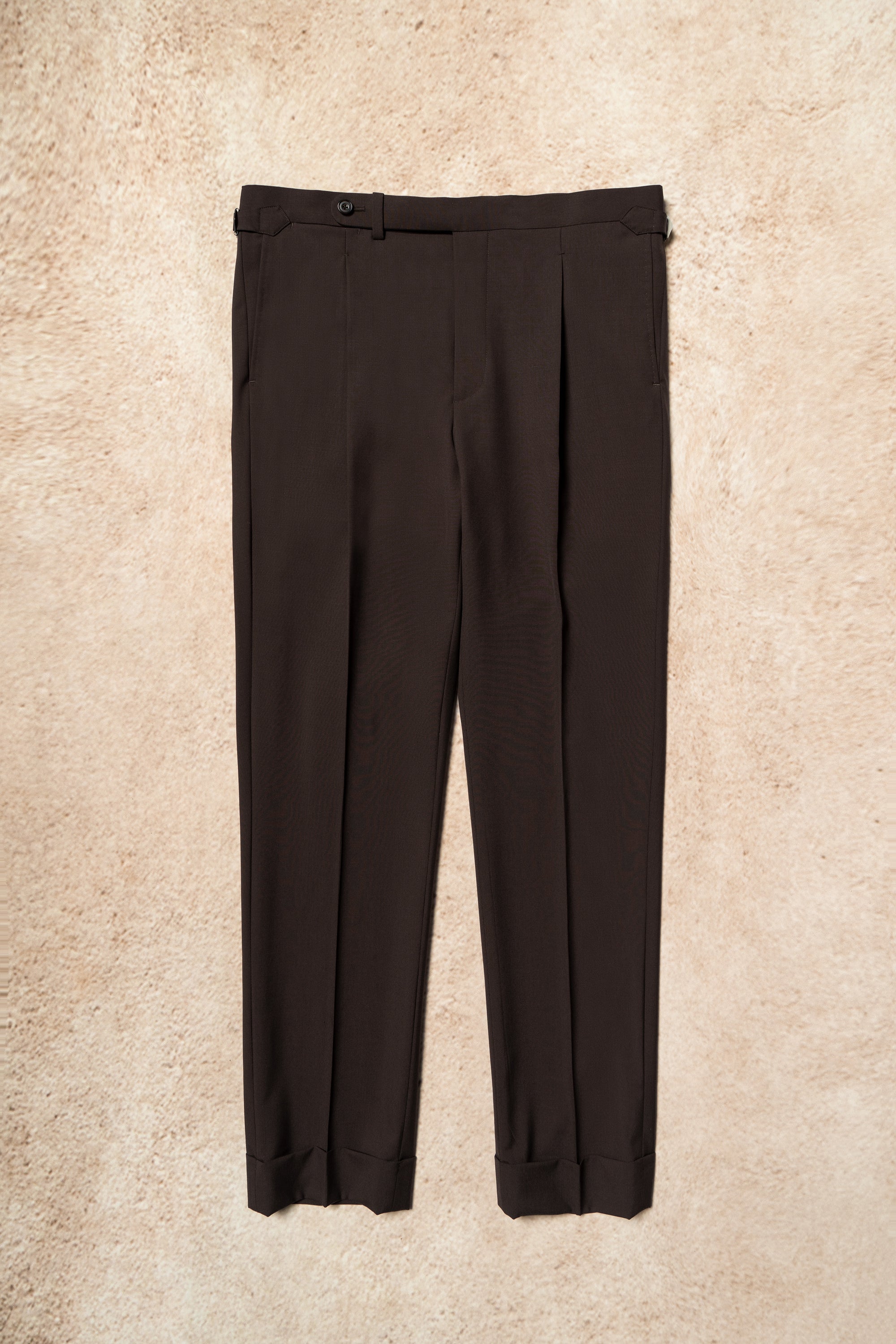 Chocolate Wool Silk Extralight Trousers #293