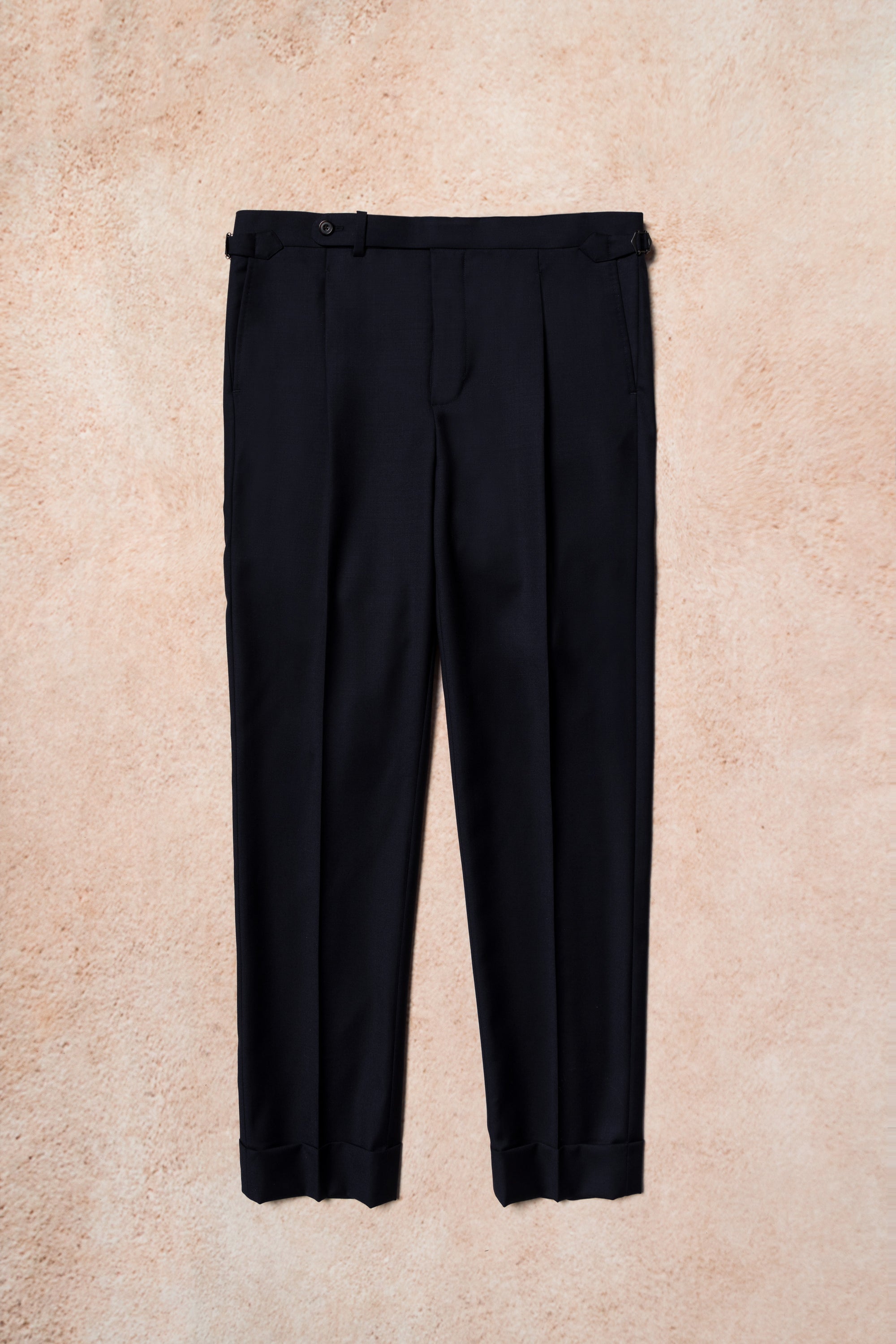 Navy 120s Worsted Wool Trousers #304