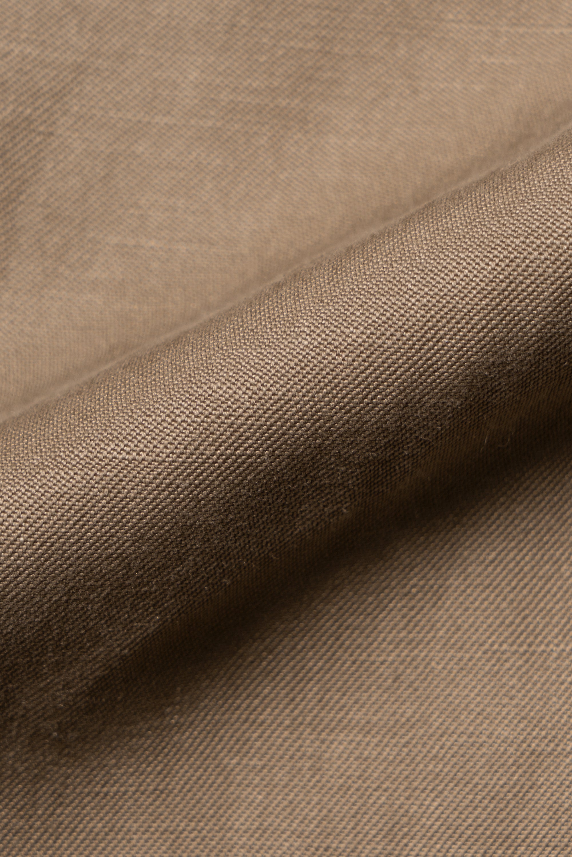 Khaki Silk Linen Drawstring Trousers
