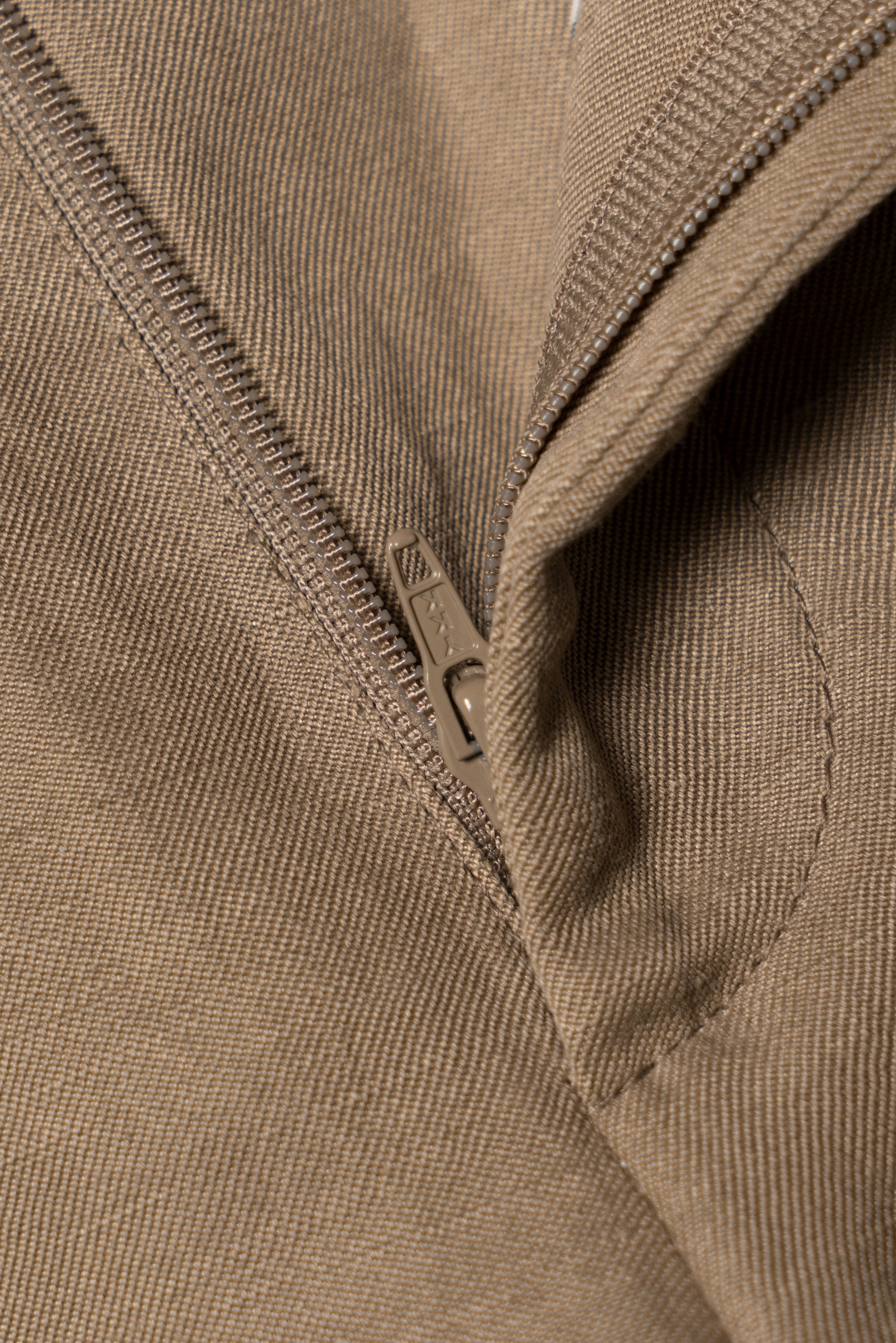 Khaki Silk Linen Drawstring Trousers