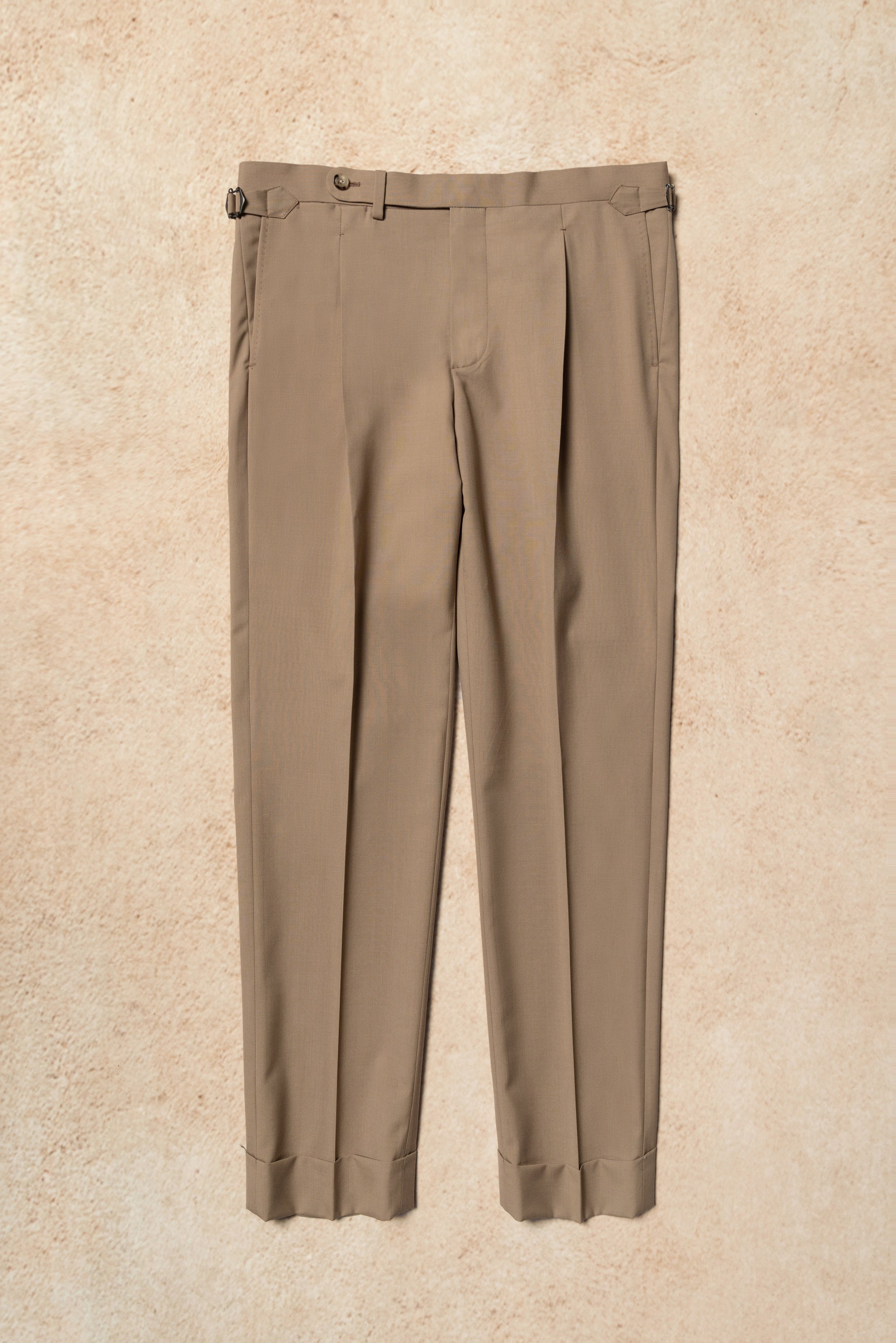 Khaki Wool Silk Extralight Trousers #292