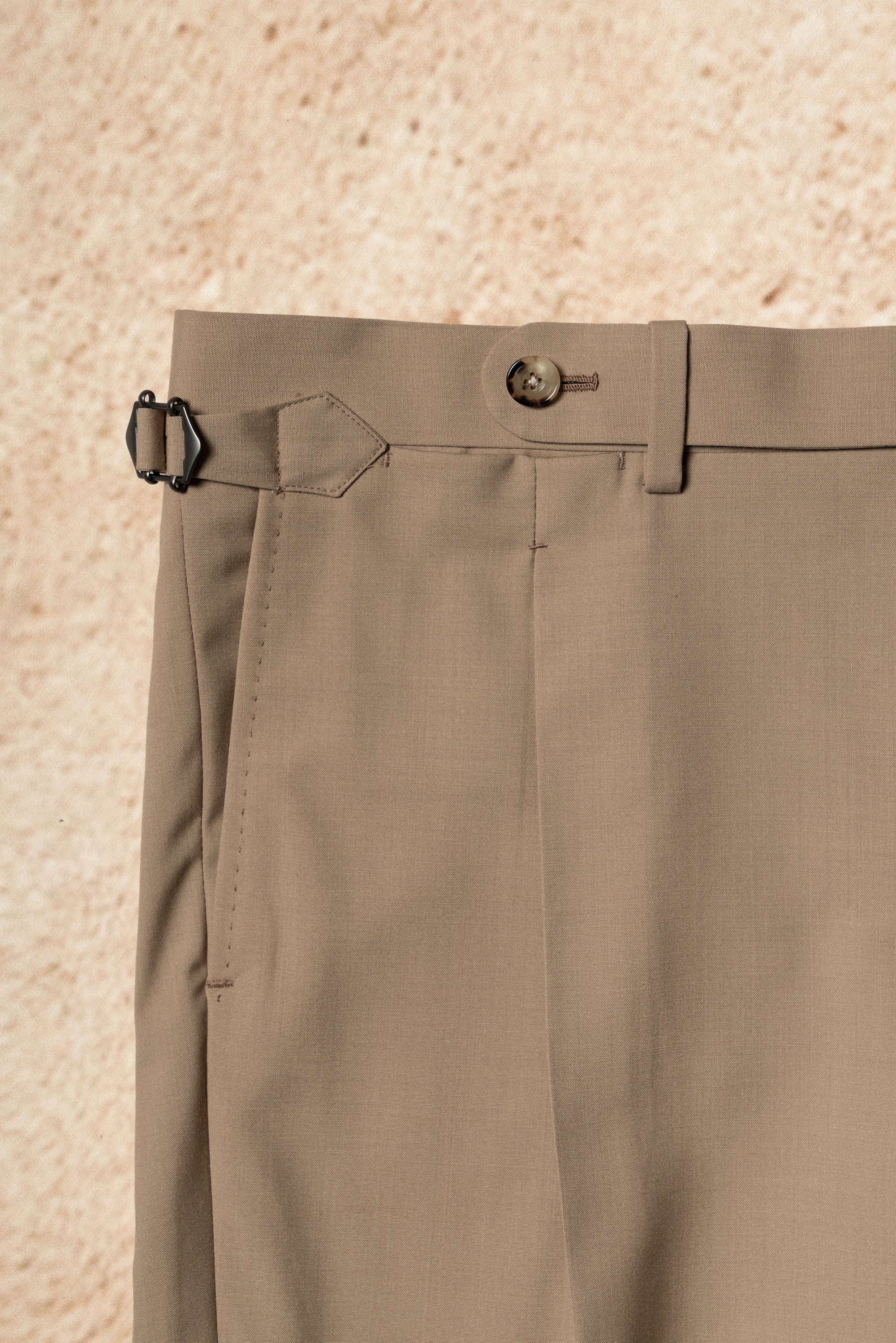 Khaki Wool Silk Extralight Trousers #292