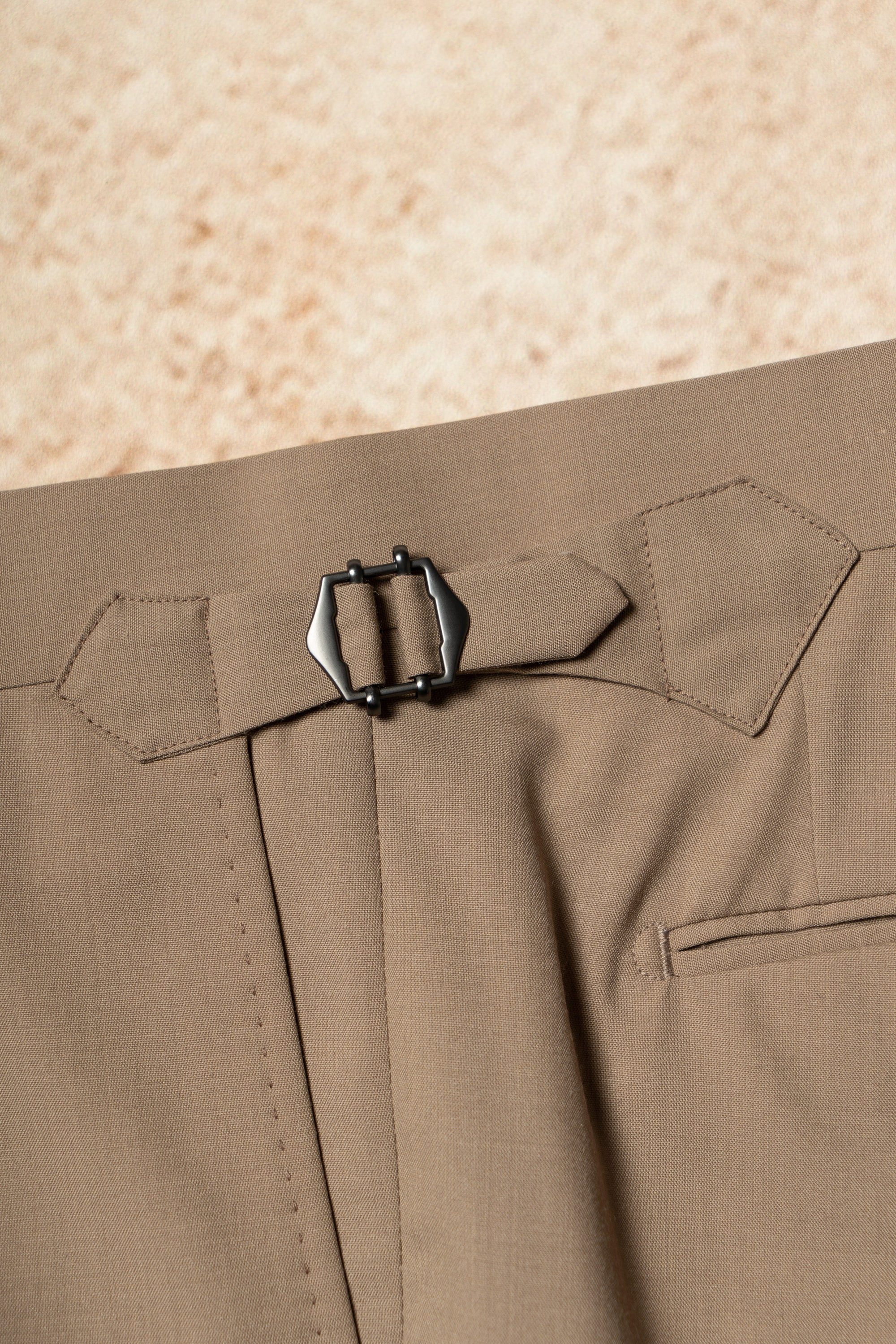 Khaki Wool Silk Extralight Trousers #292