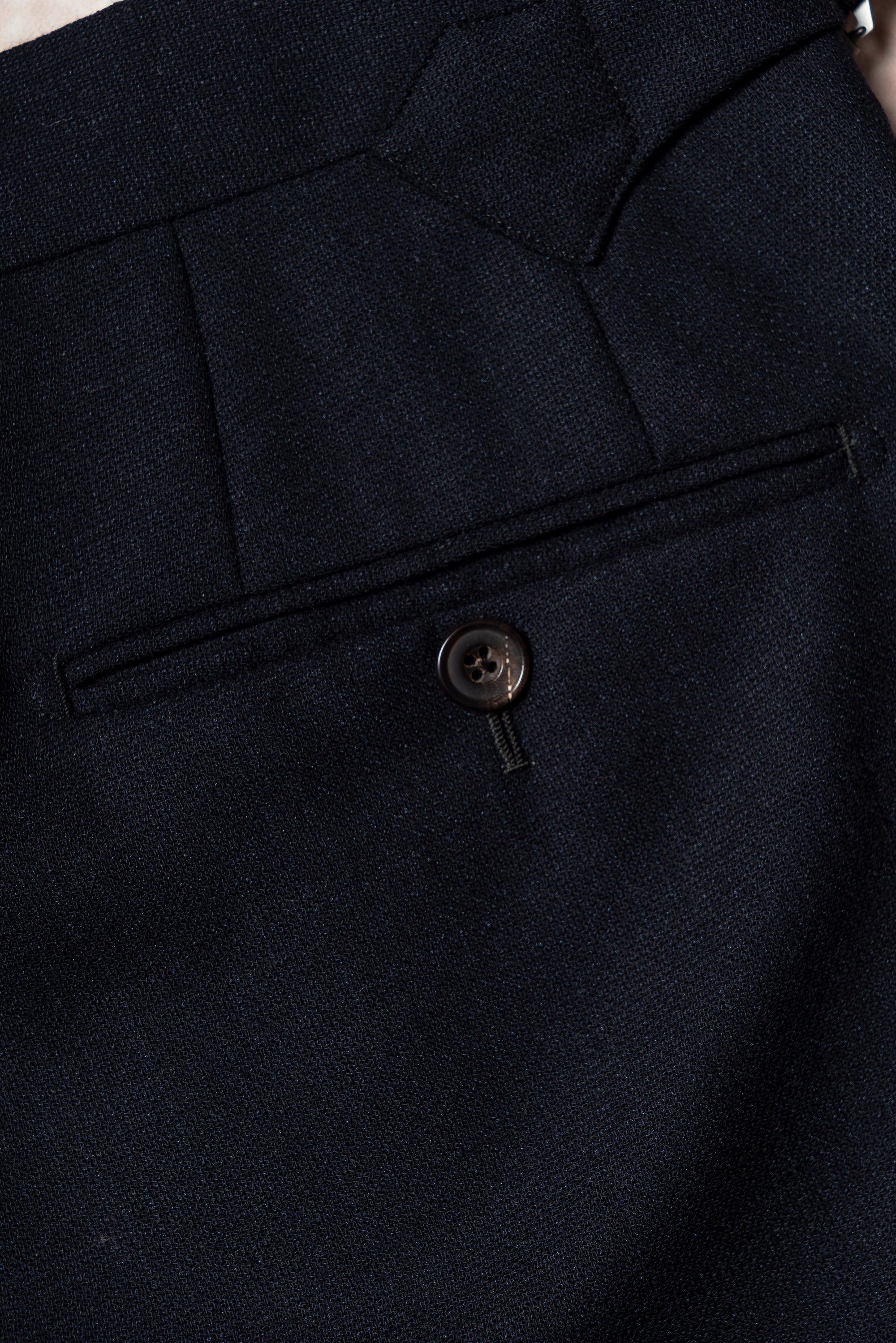 MTO Ink Blue Wool Silk Melange Suit #311