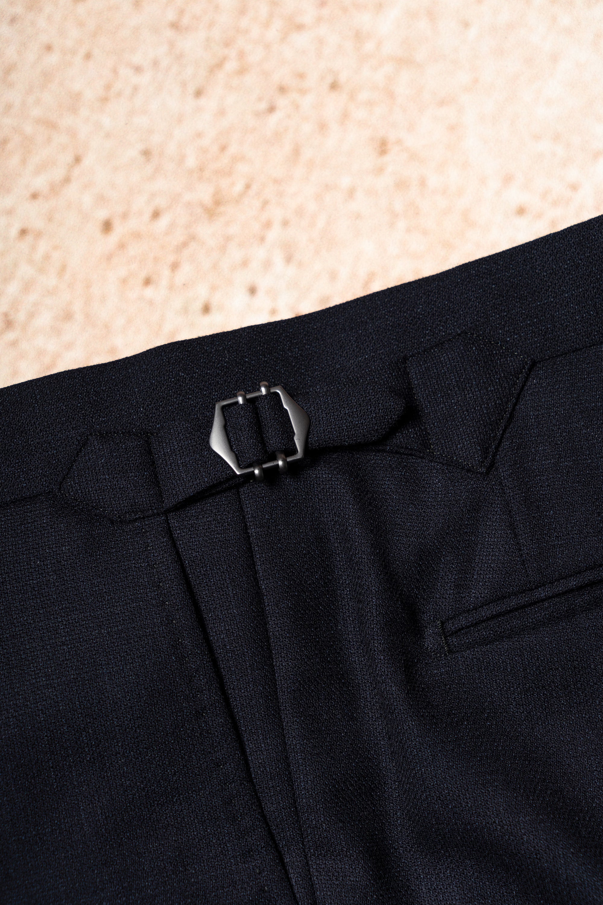 MTO Ink Blue Wool Silk Melange Suit #311