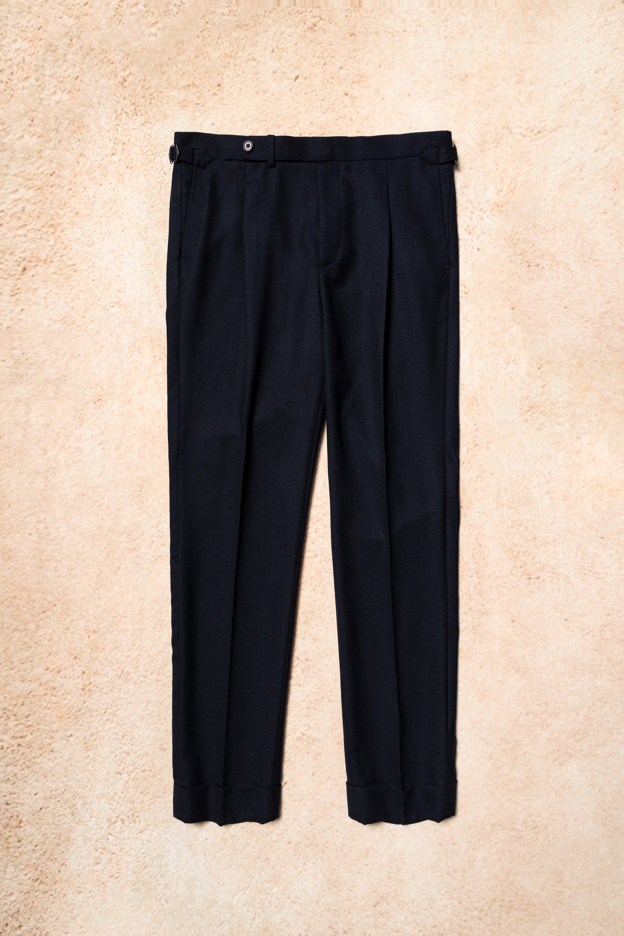 MTO Ink Blue Wool Silk Melange Suit #311