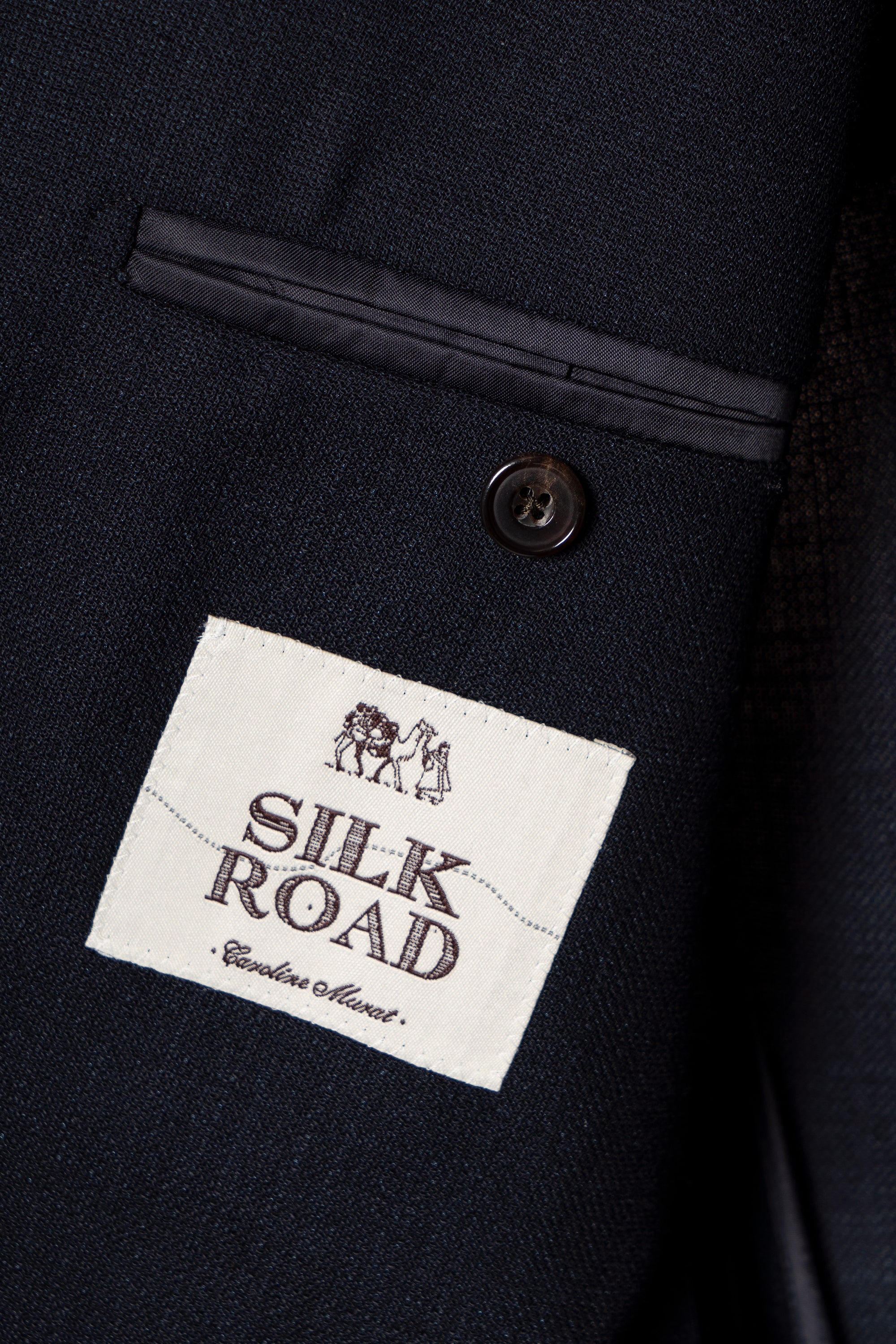MTO Ink Blue Wool Silk Melange Suit #311