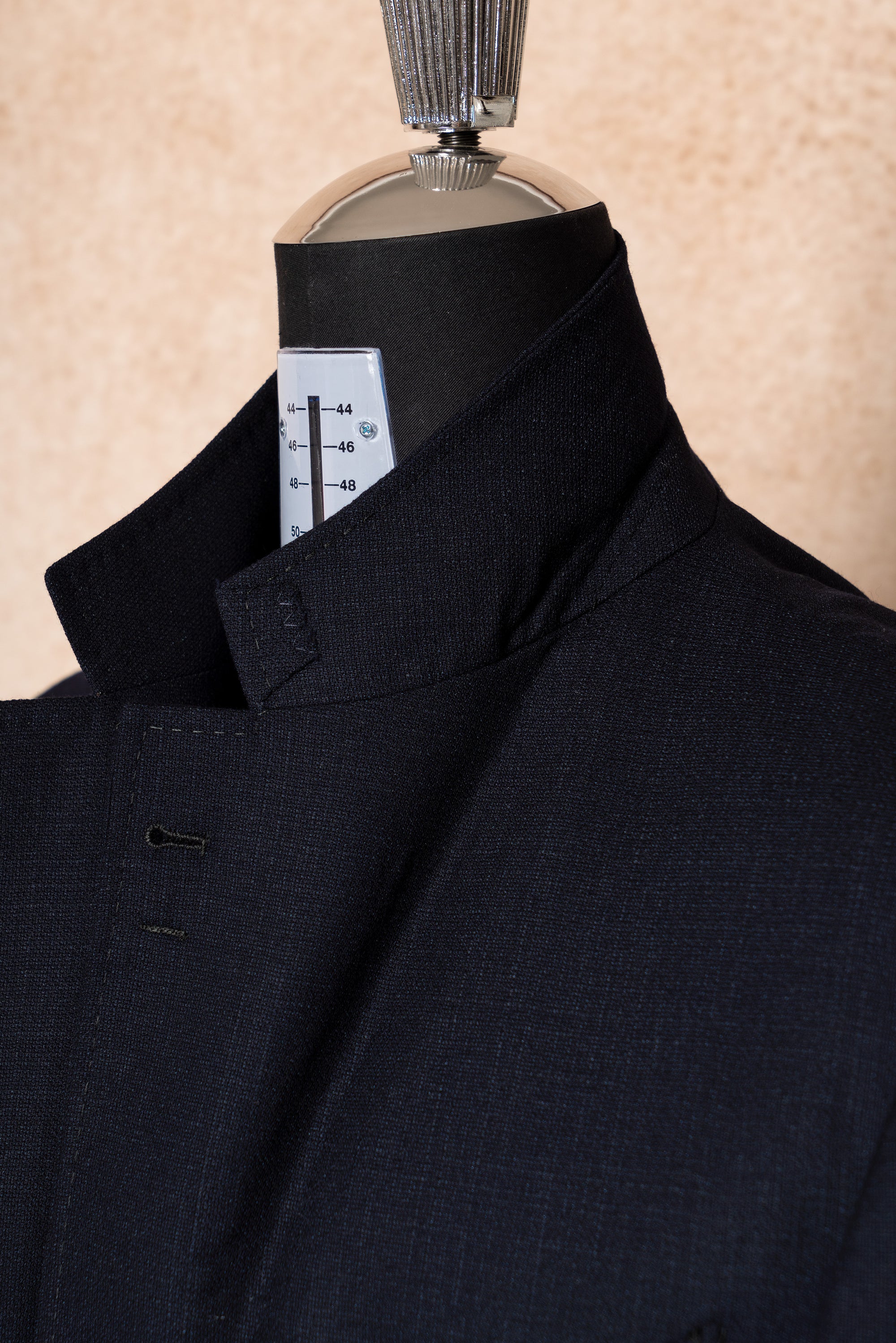 MTO Ink Blue Wool Silk Melange Suit #311