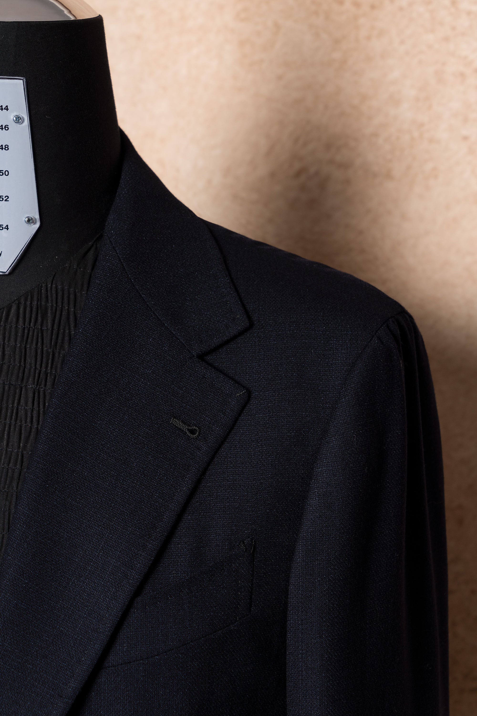 MTO Ink Blue Wool Silk Melange Suit #311