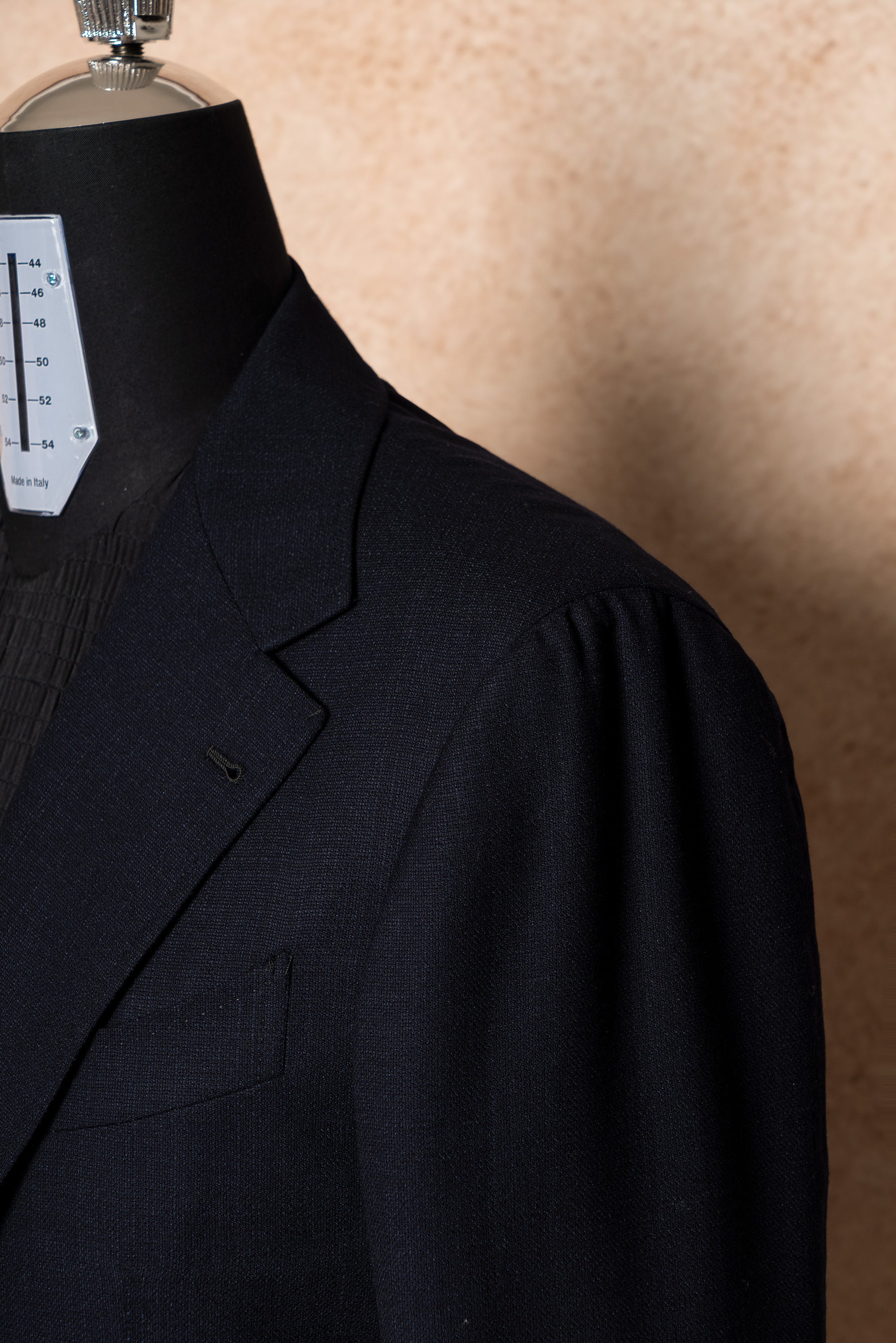 MTO Ink Blue Wool Silk Melange Suit #311