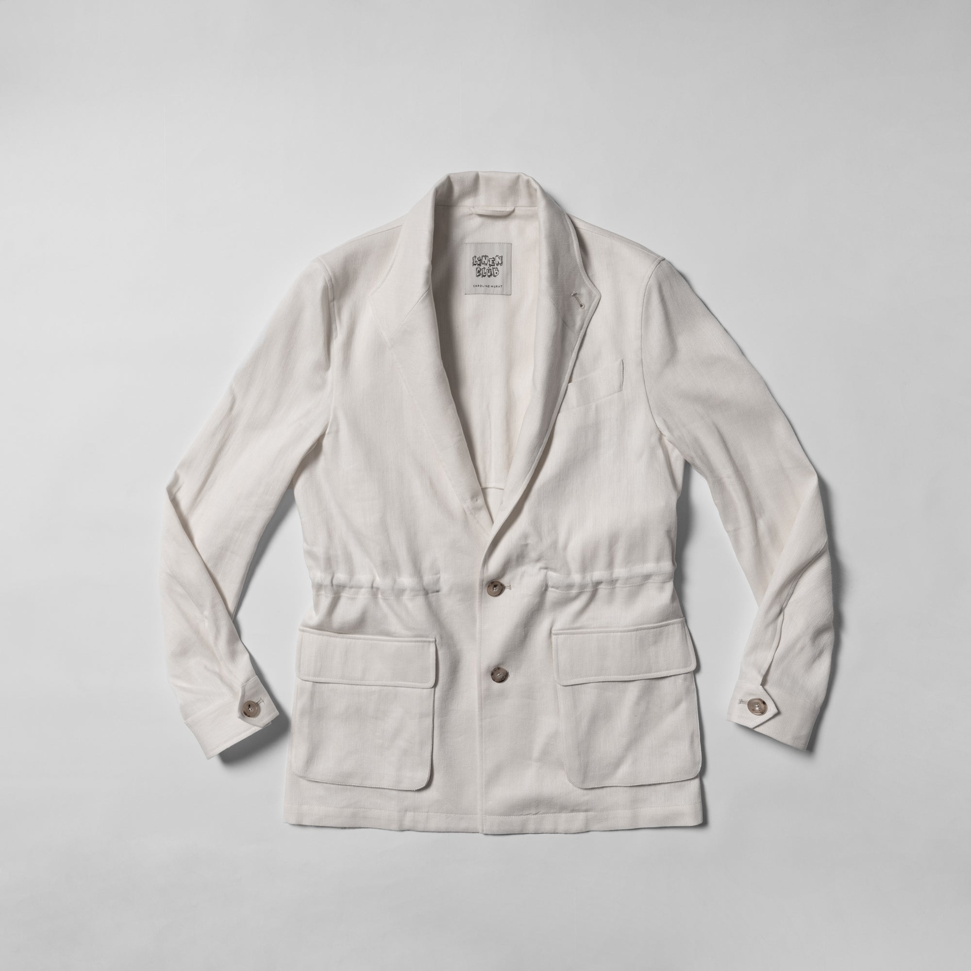 Beige Linen Wool Teba Jacket