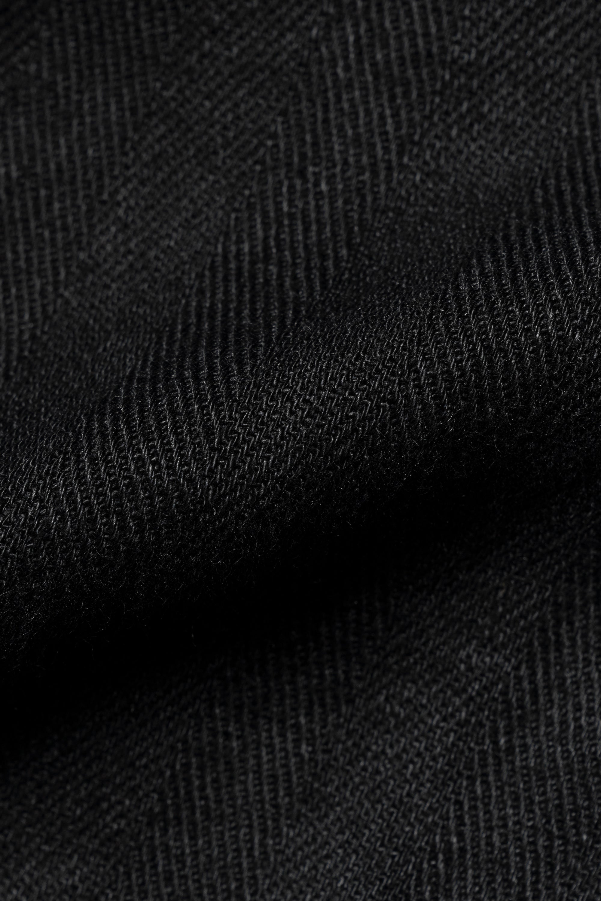 Black Linen Herringbone Trousers #245