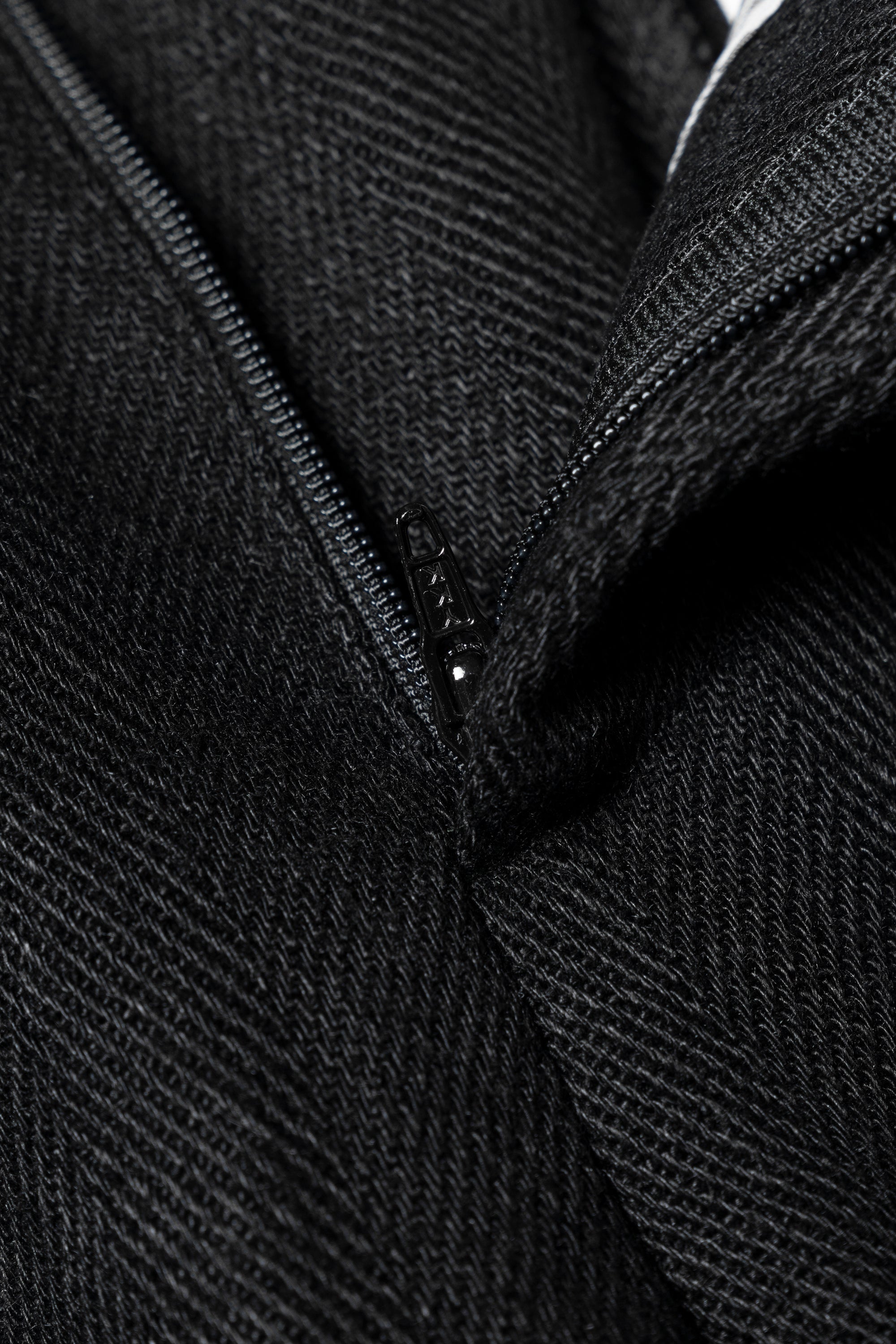 Black Linen Herringbone Trousers #245