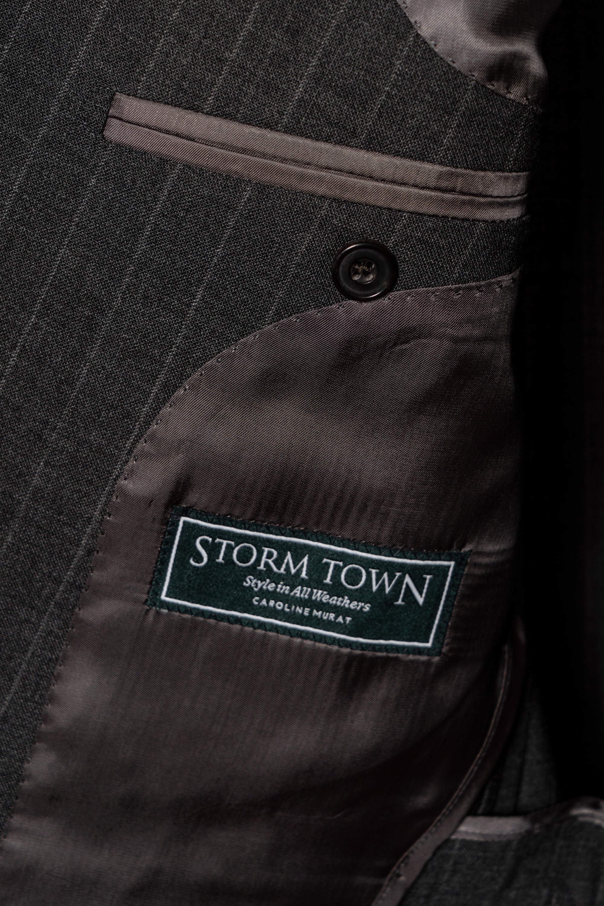 Mid Grey Pinstripe Wool Suit #306