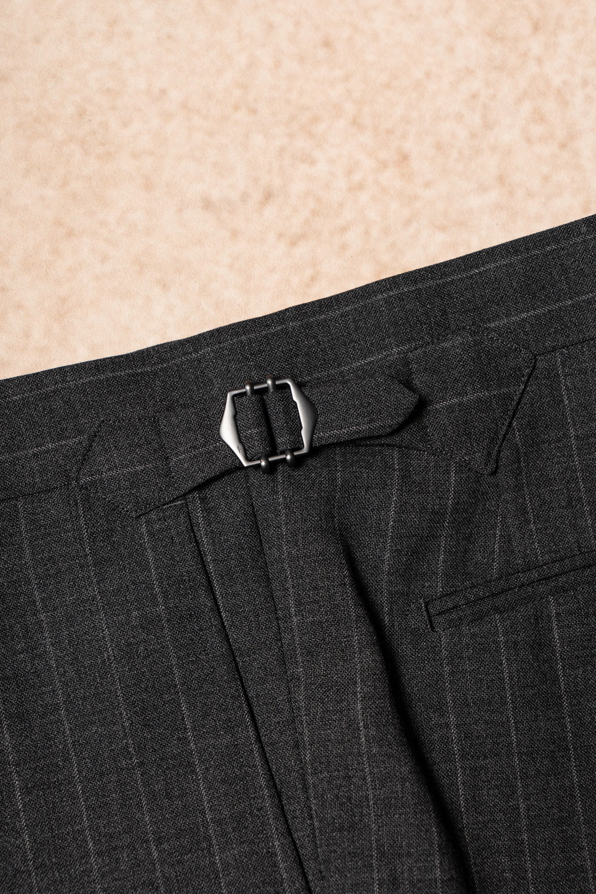 Mid Grey Pinstripe Wool Suit #306